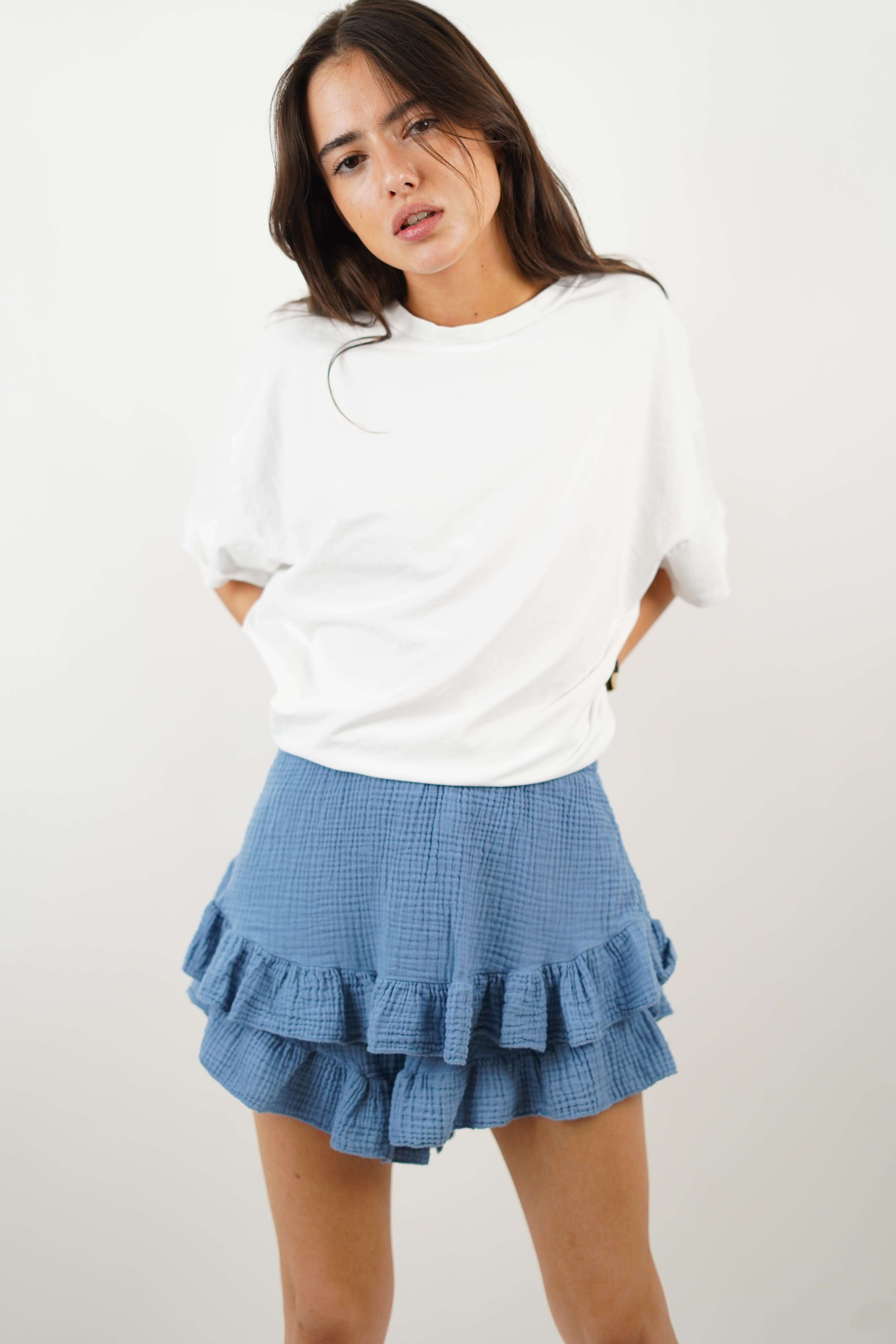 Jupe-short Lana bleue