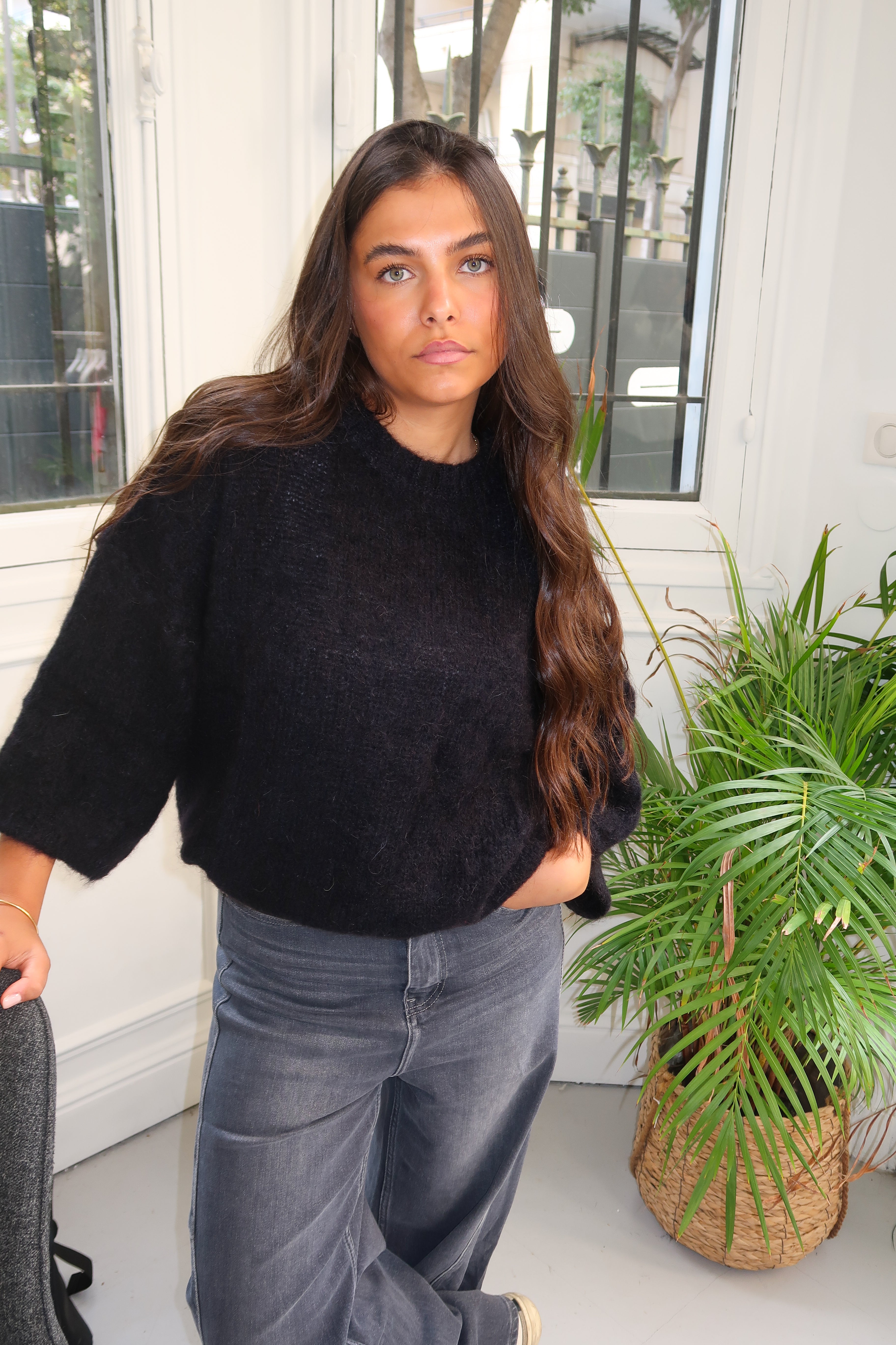 Judith black mohair sweater