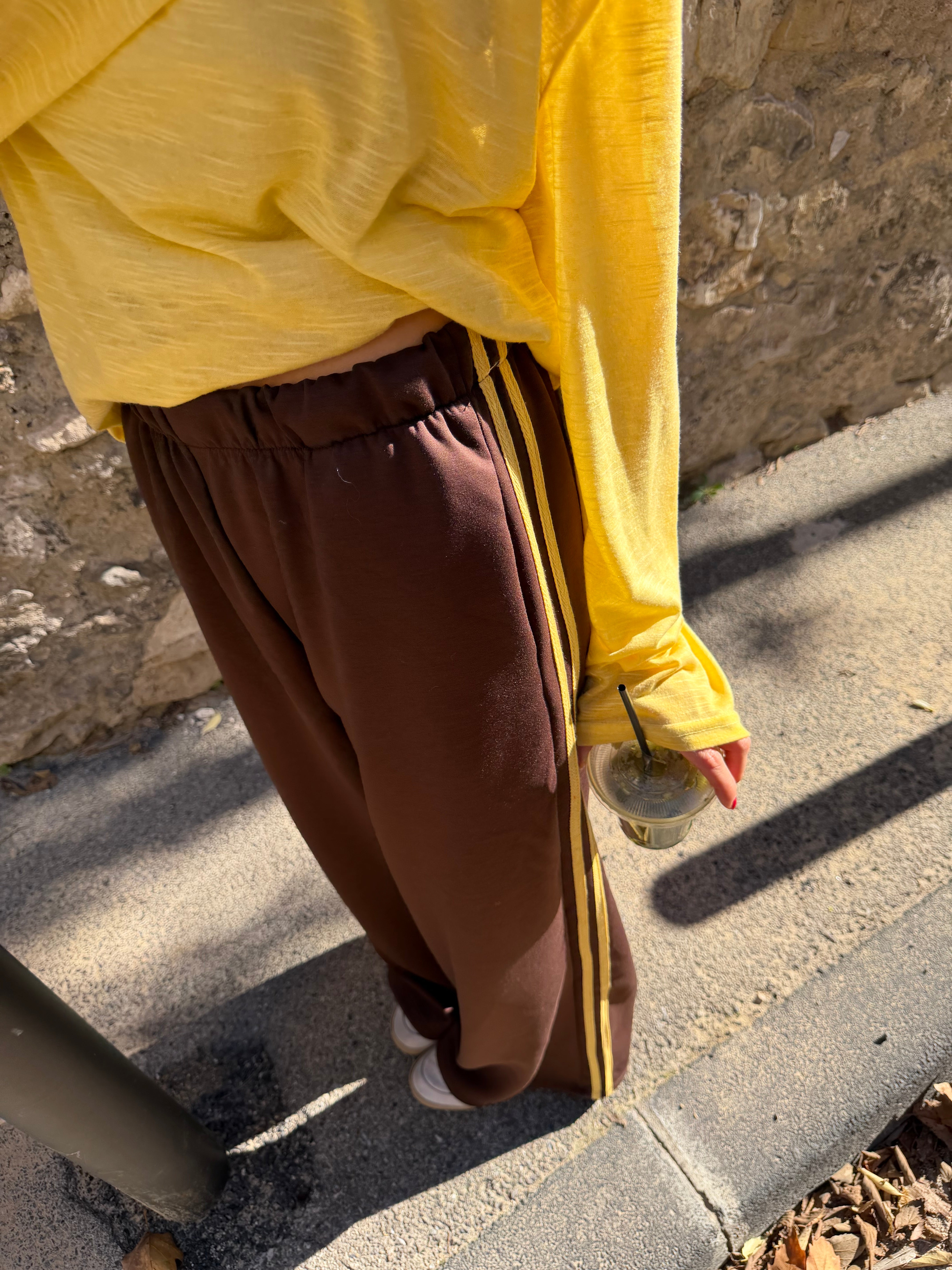 Jogging Ivy marron et jaune