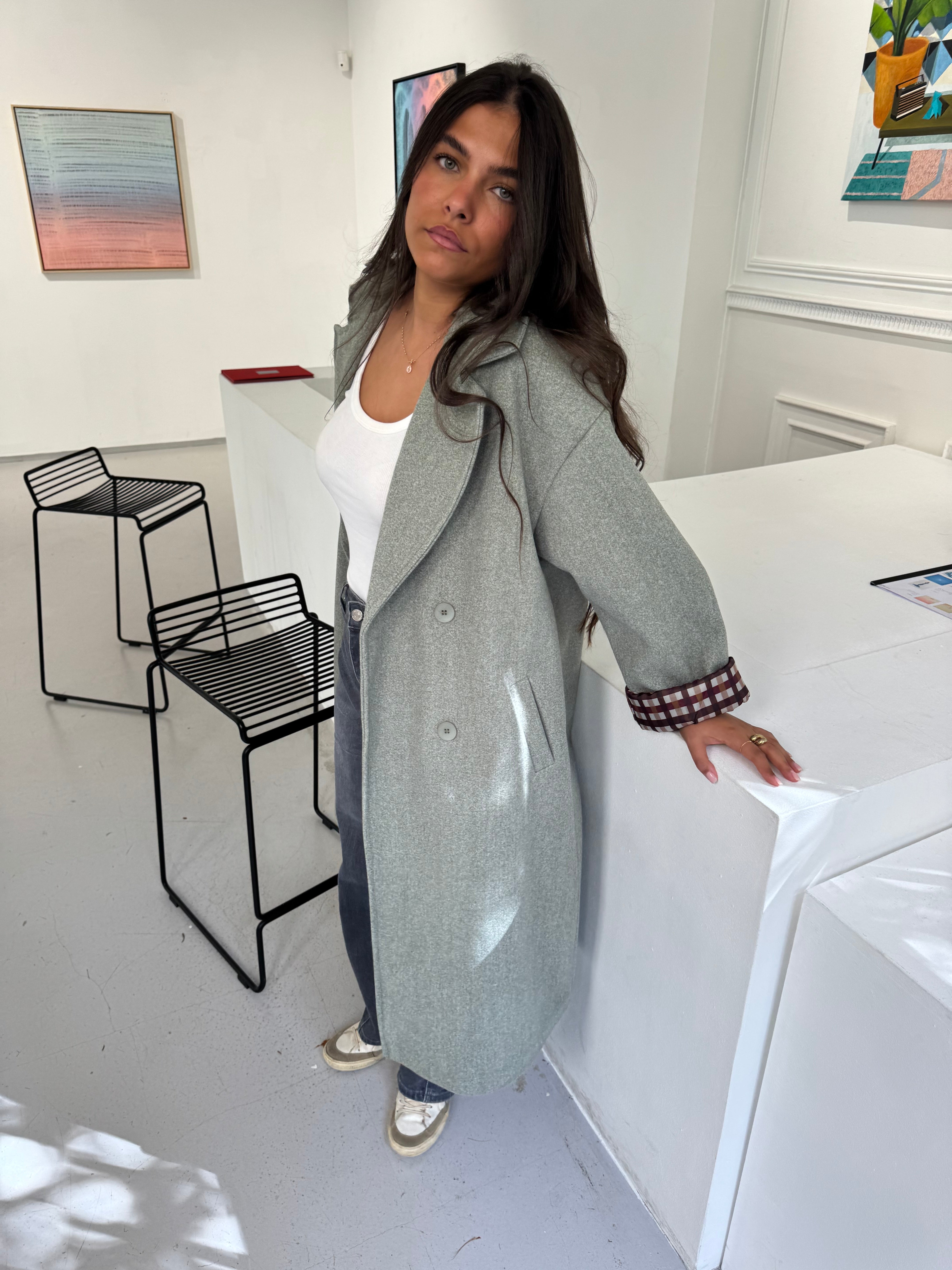 Manteau Charlie gris foncé