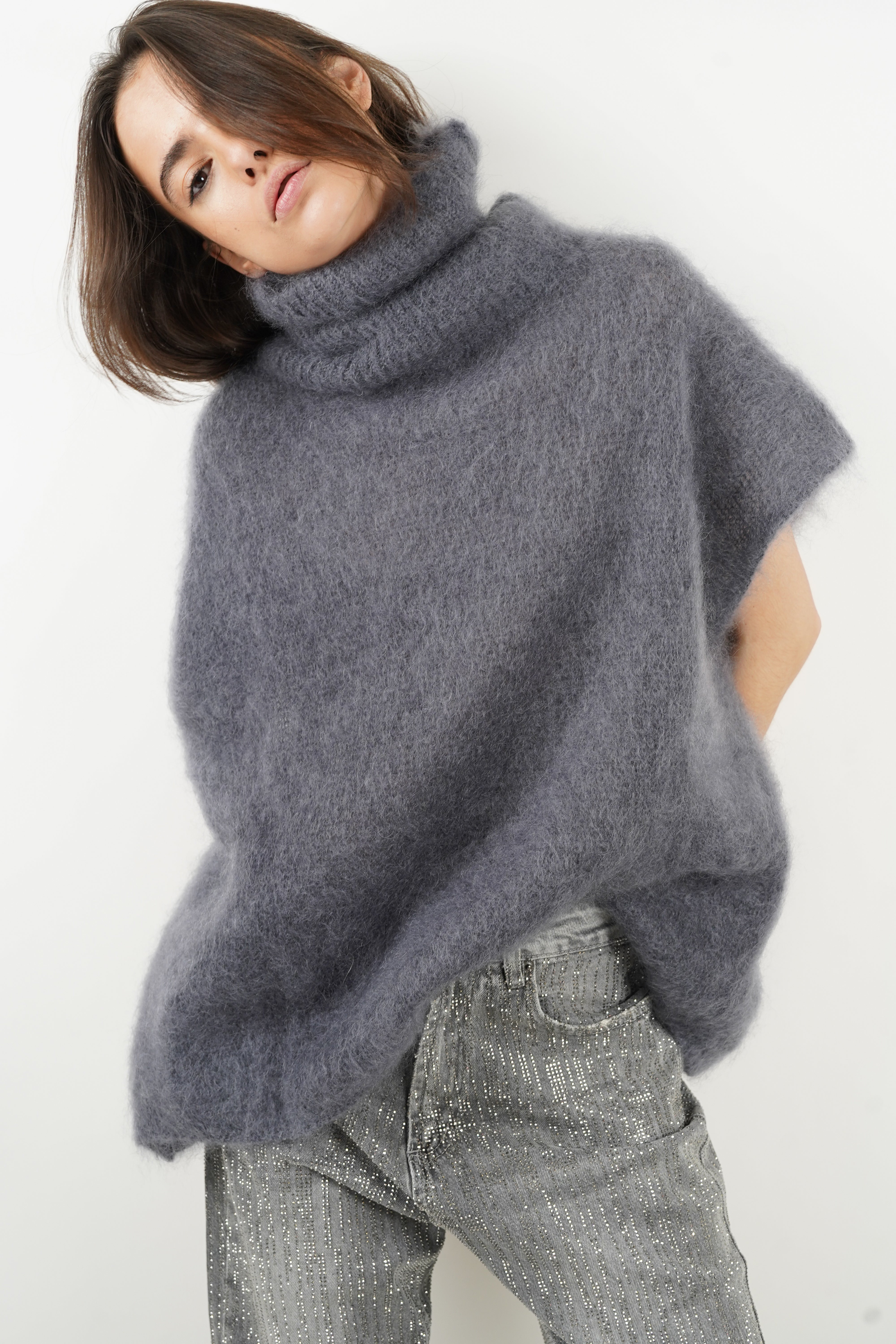 Pietra gray mohair sweater