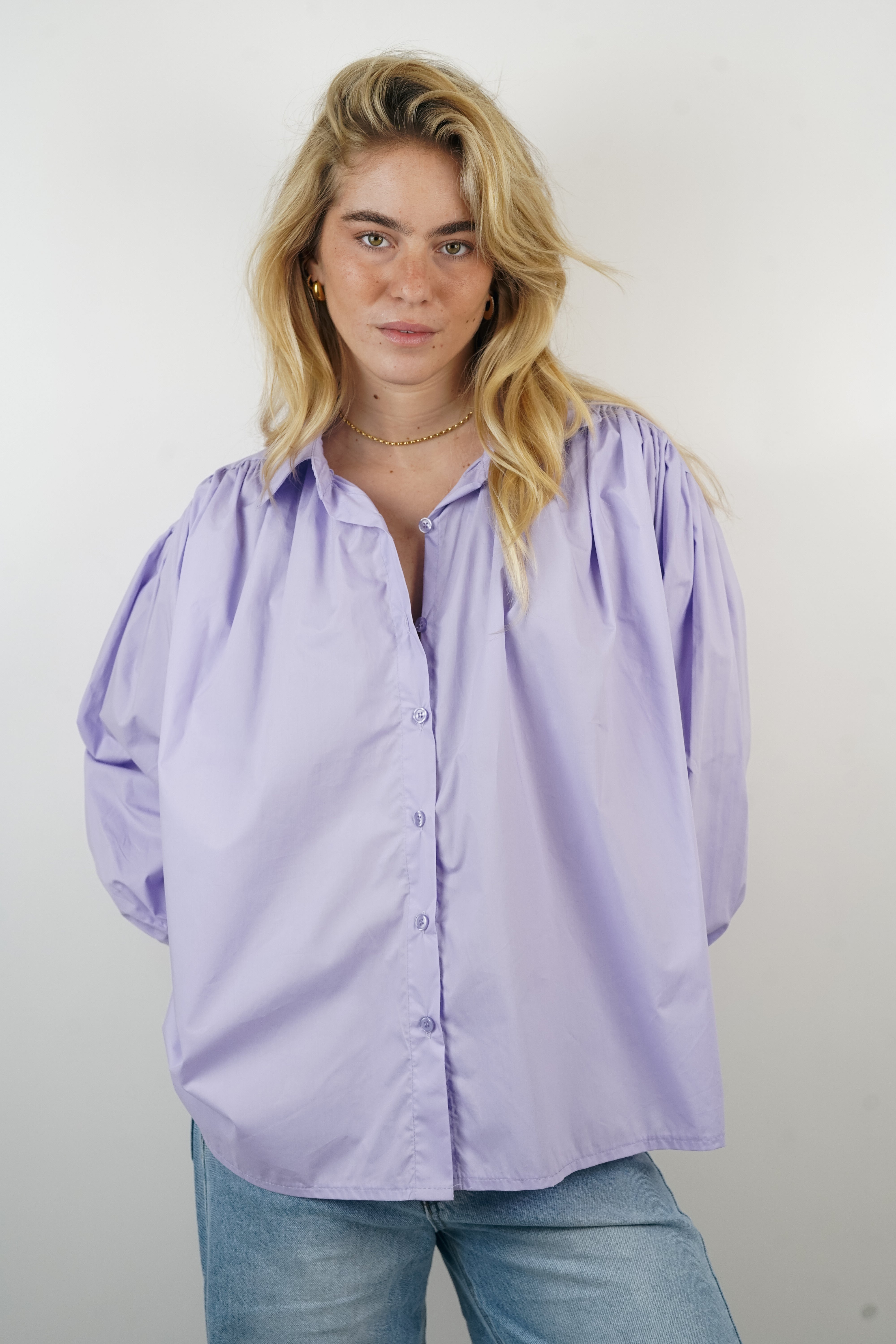 Chemise oversize lila