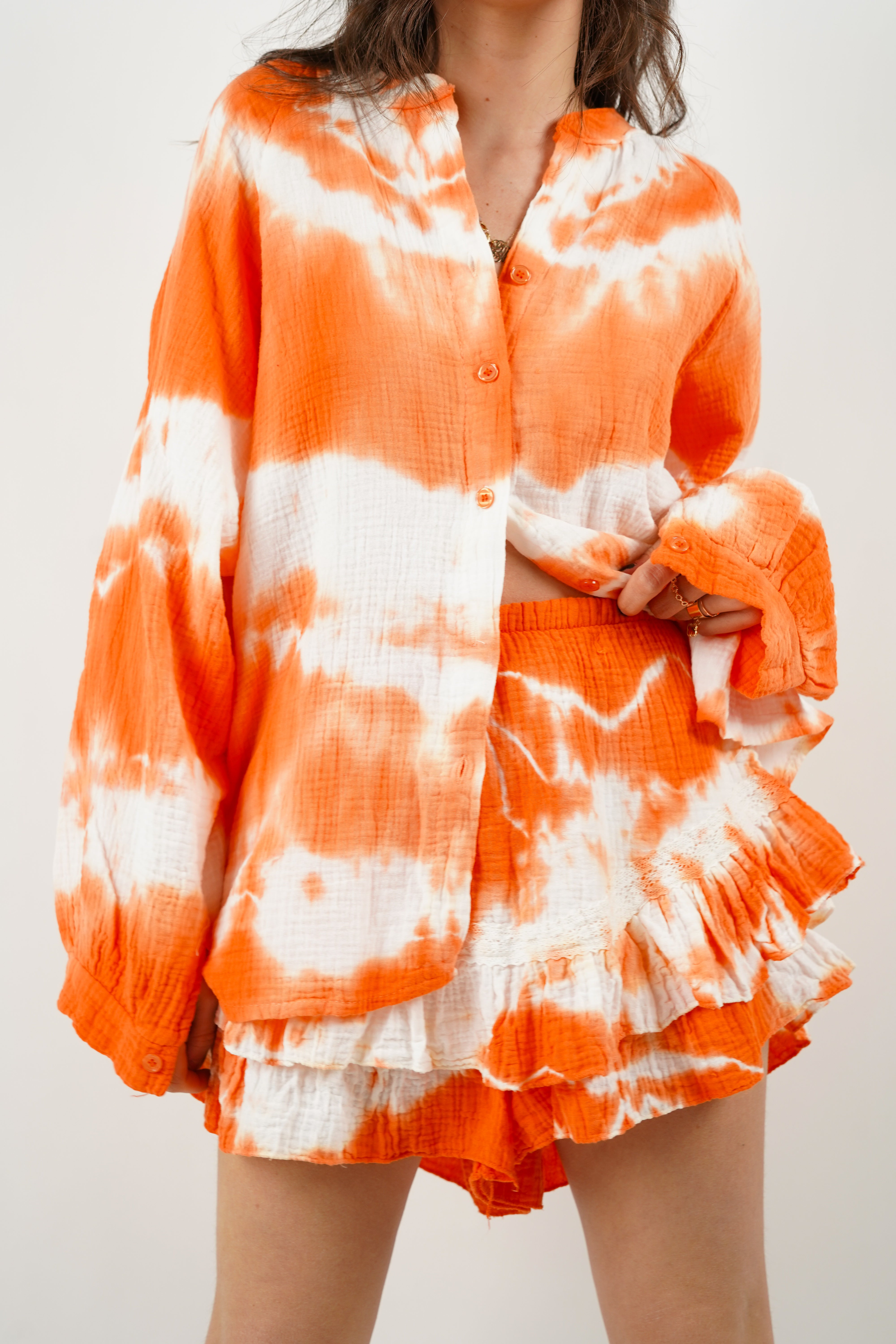 Ensemble tie&dye orange