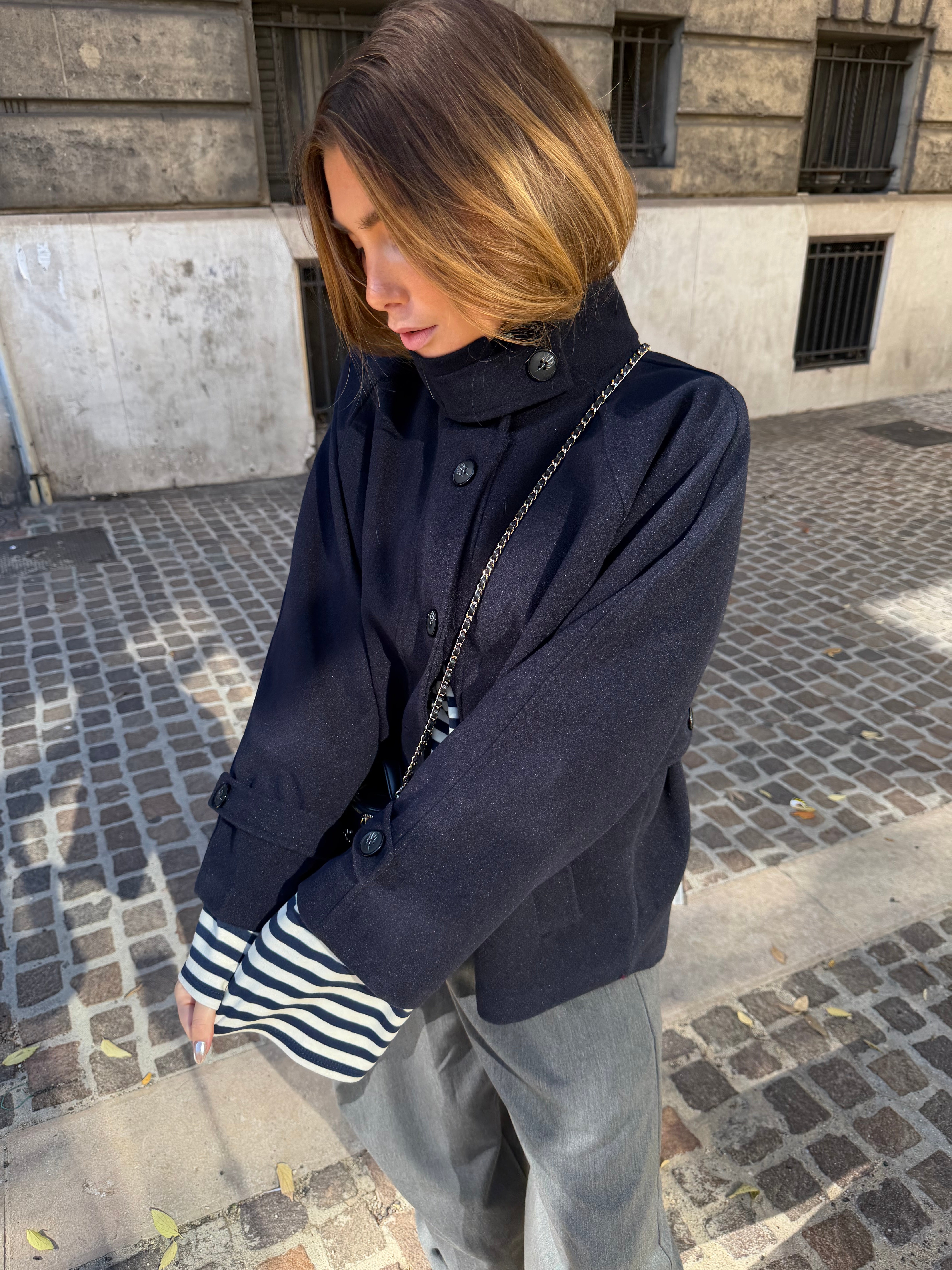 Calix Navy Blue Coat