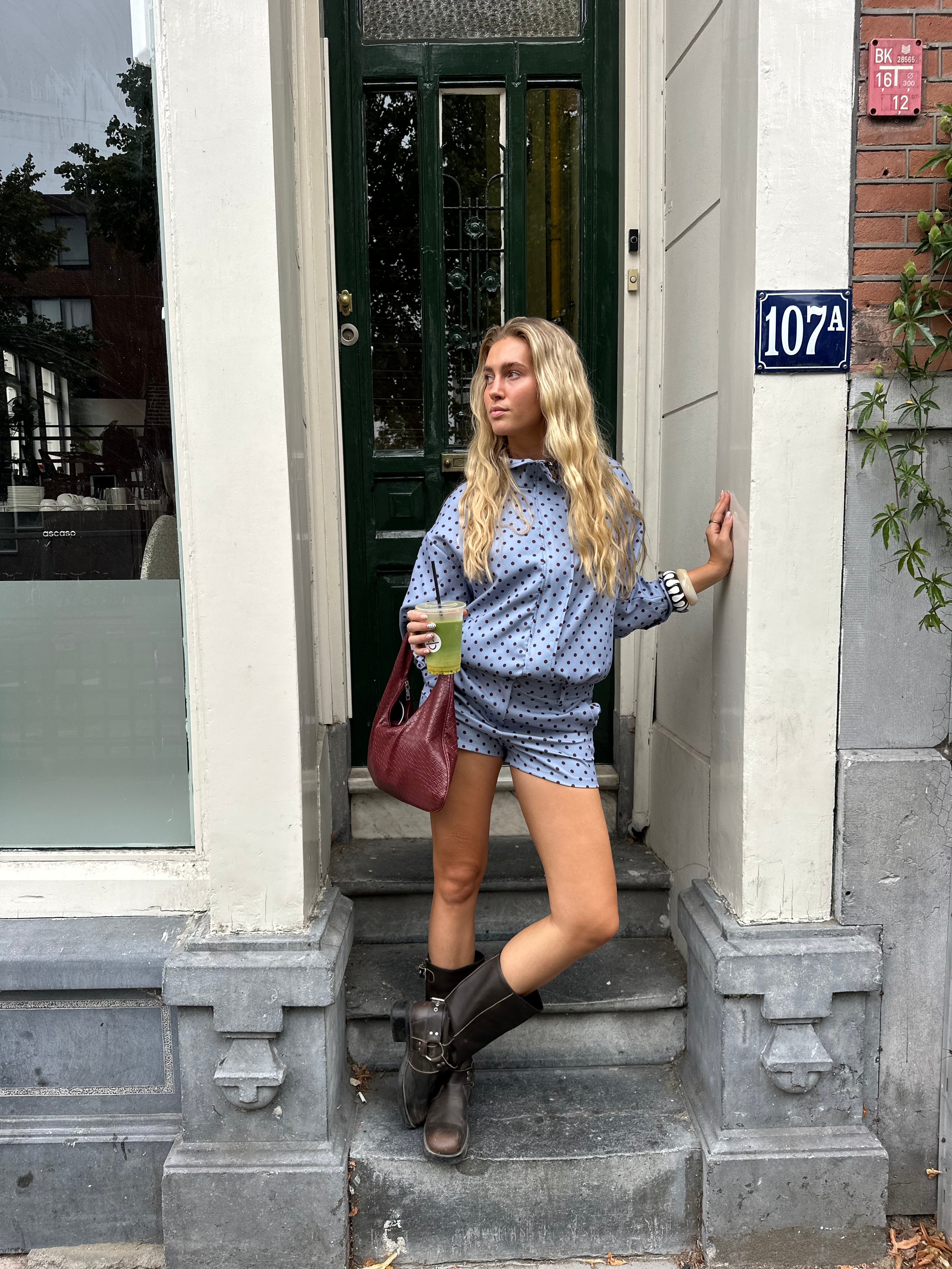 Short Mona bleu gris