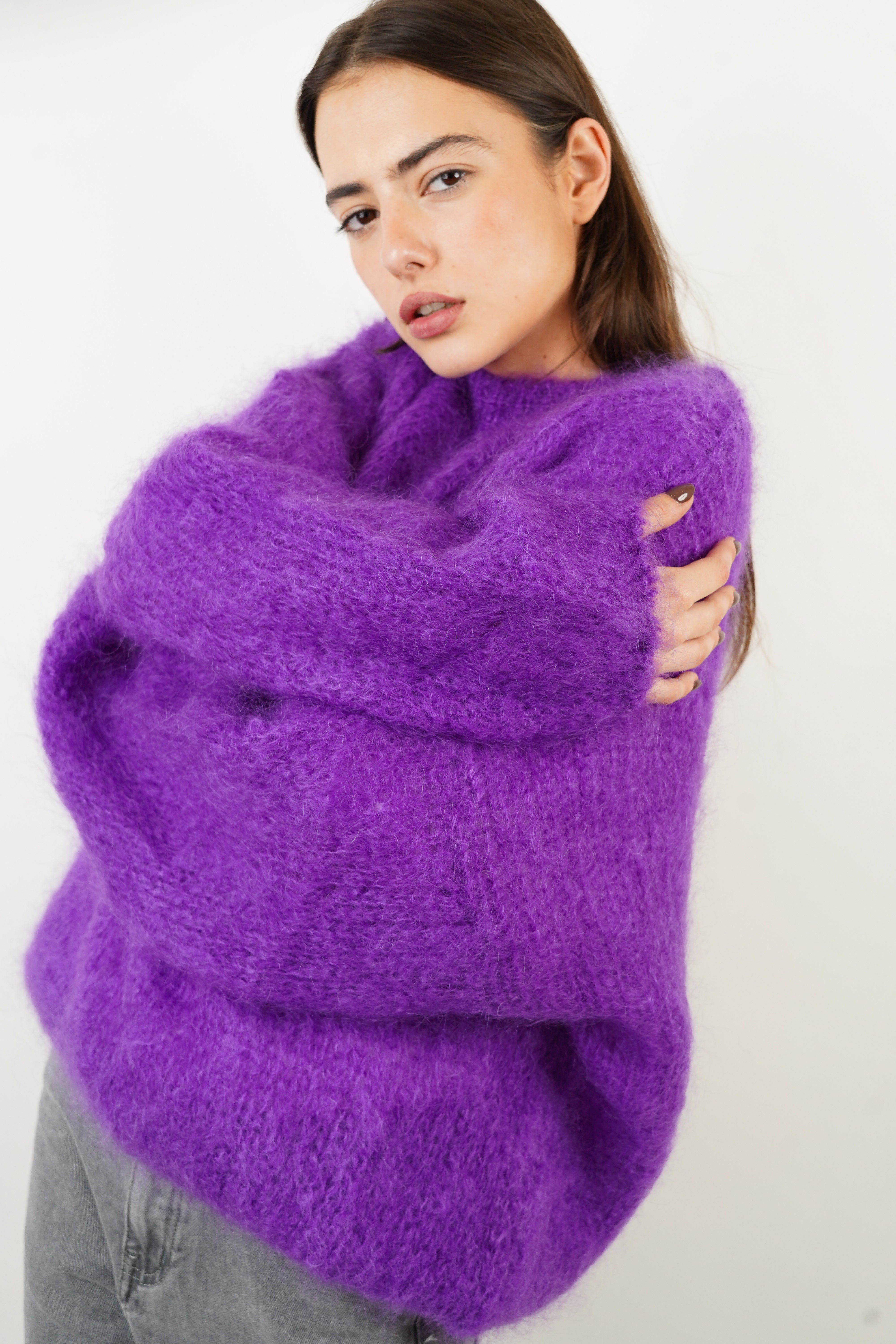 Pull Dina mohair violet