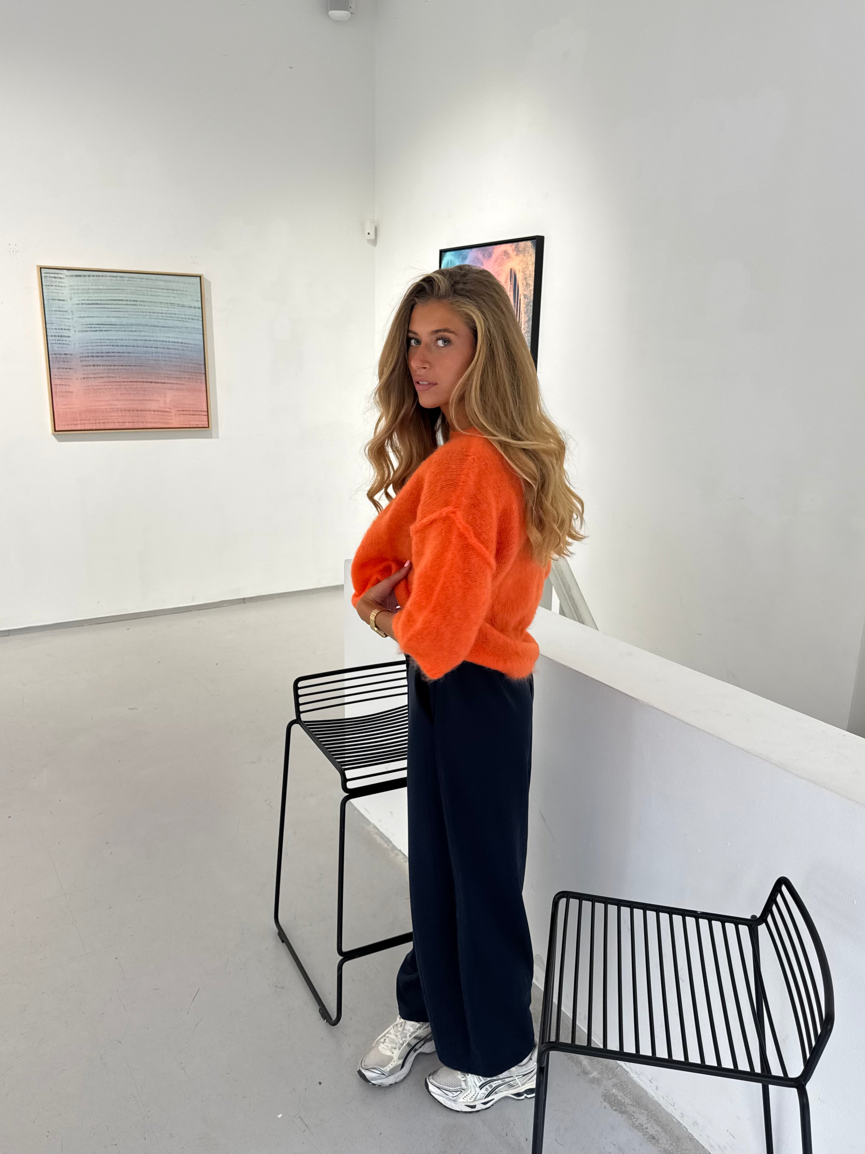 Pull 80% Mohair Jodie orange