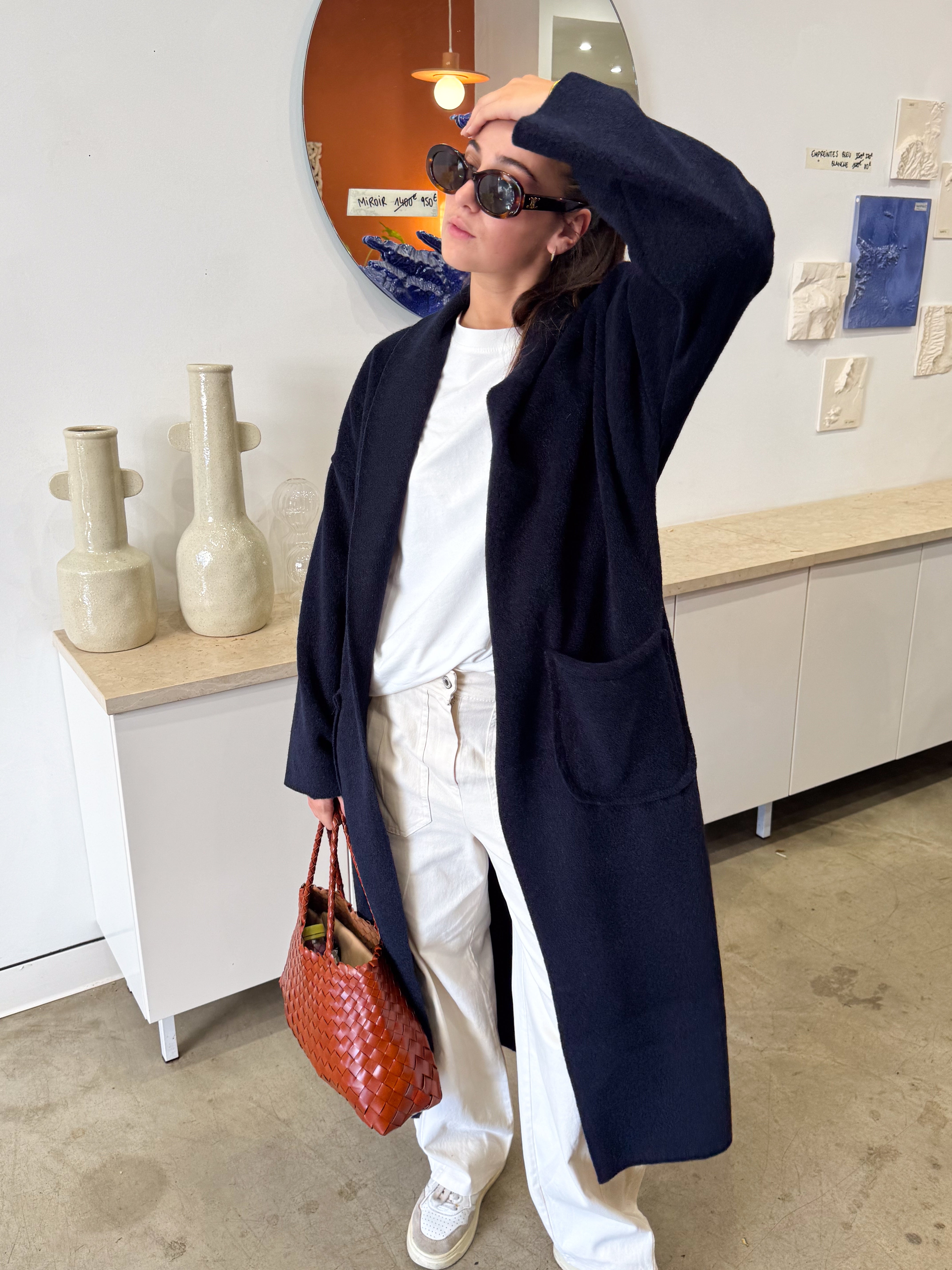 Marineblaue Weste Lana