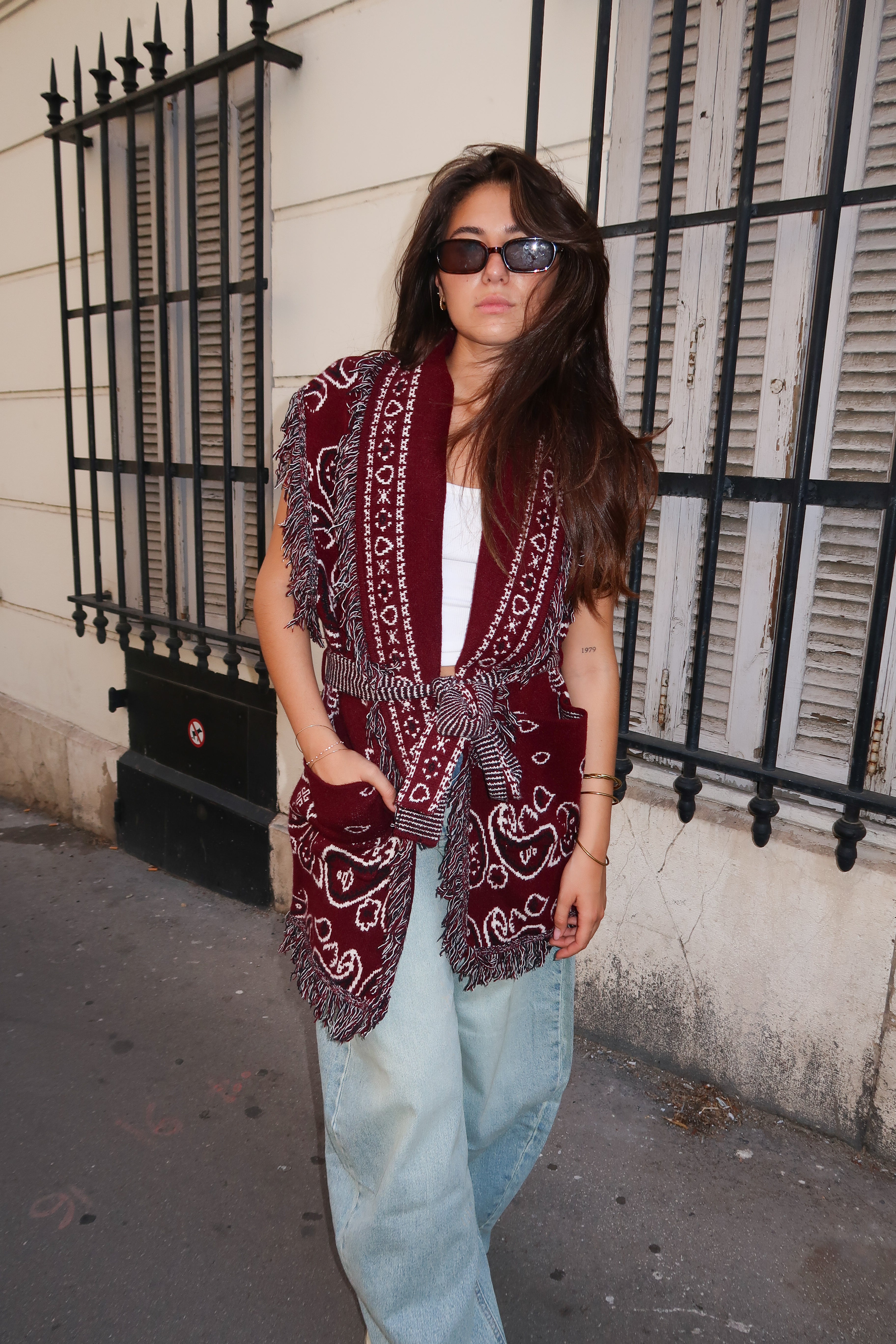 Natacha burgunderrote Weste