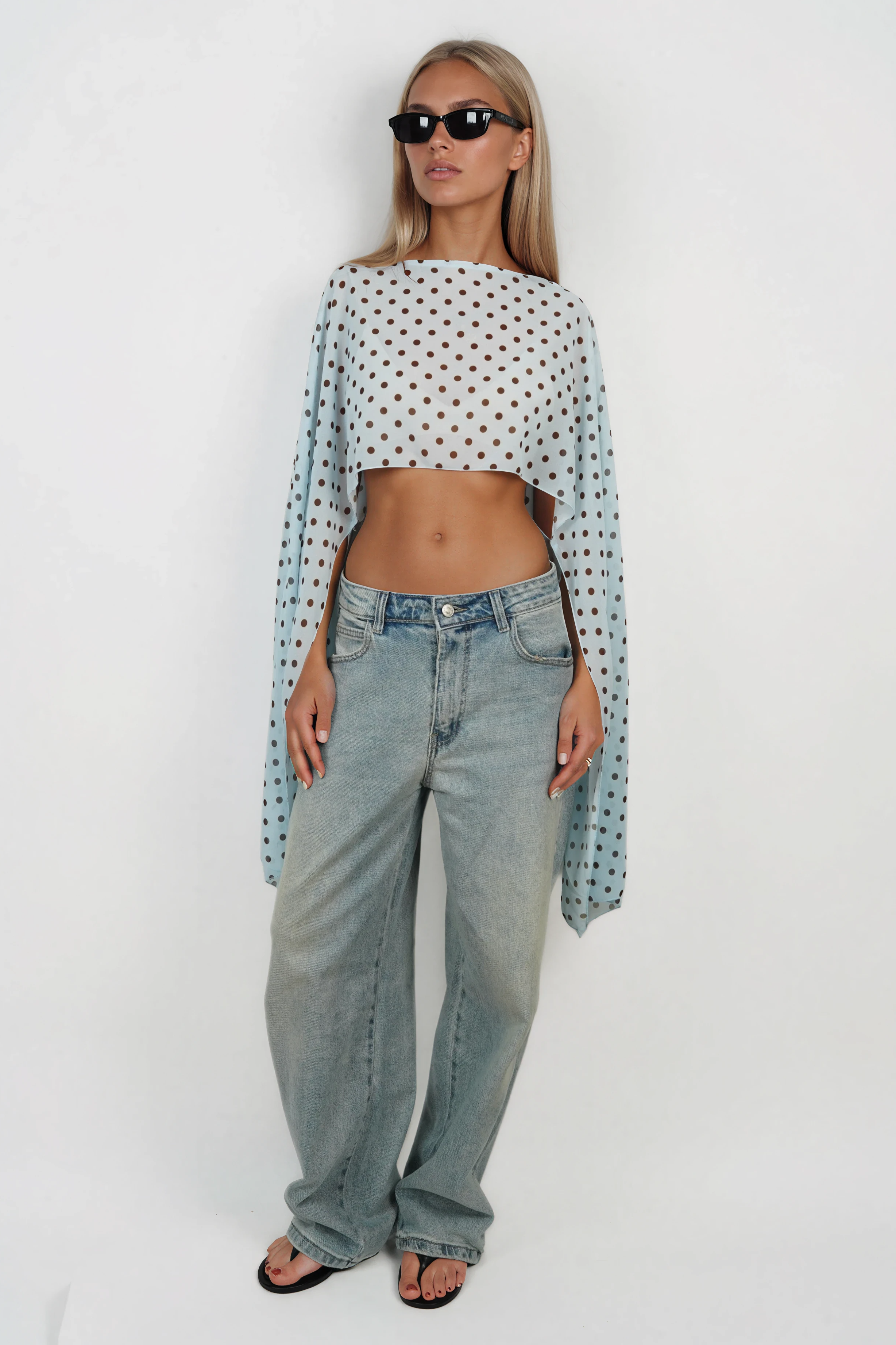 Cherry Cape sky blue and brown