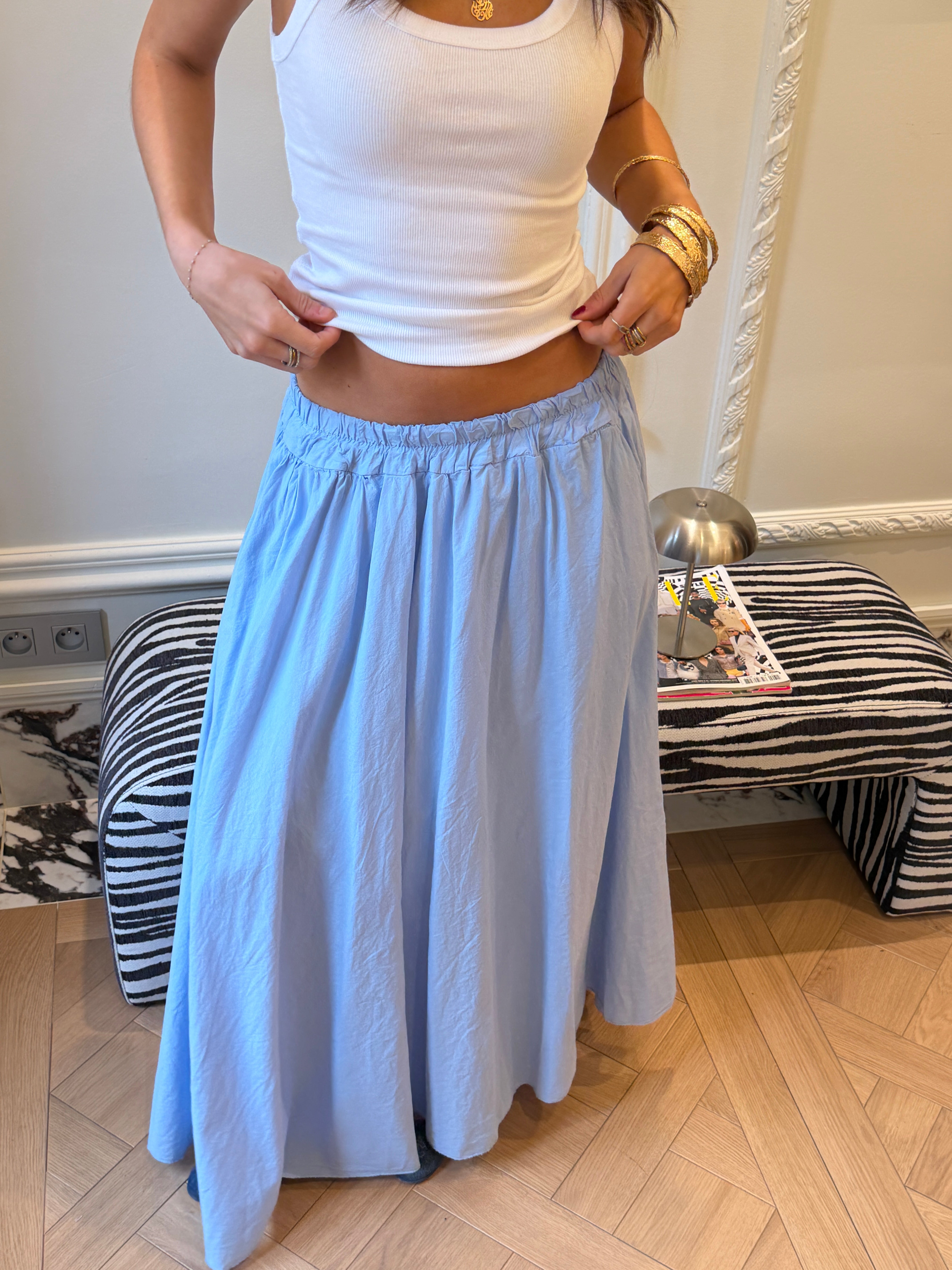 Jupe Martine bleu ciel