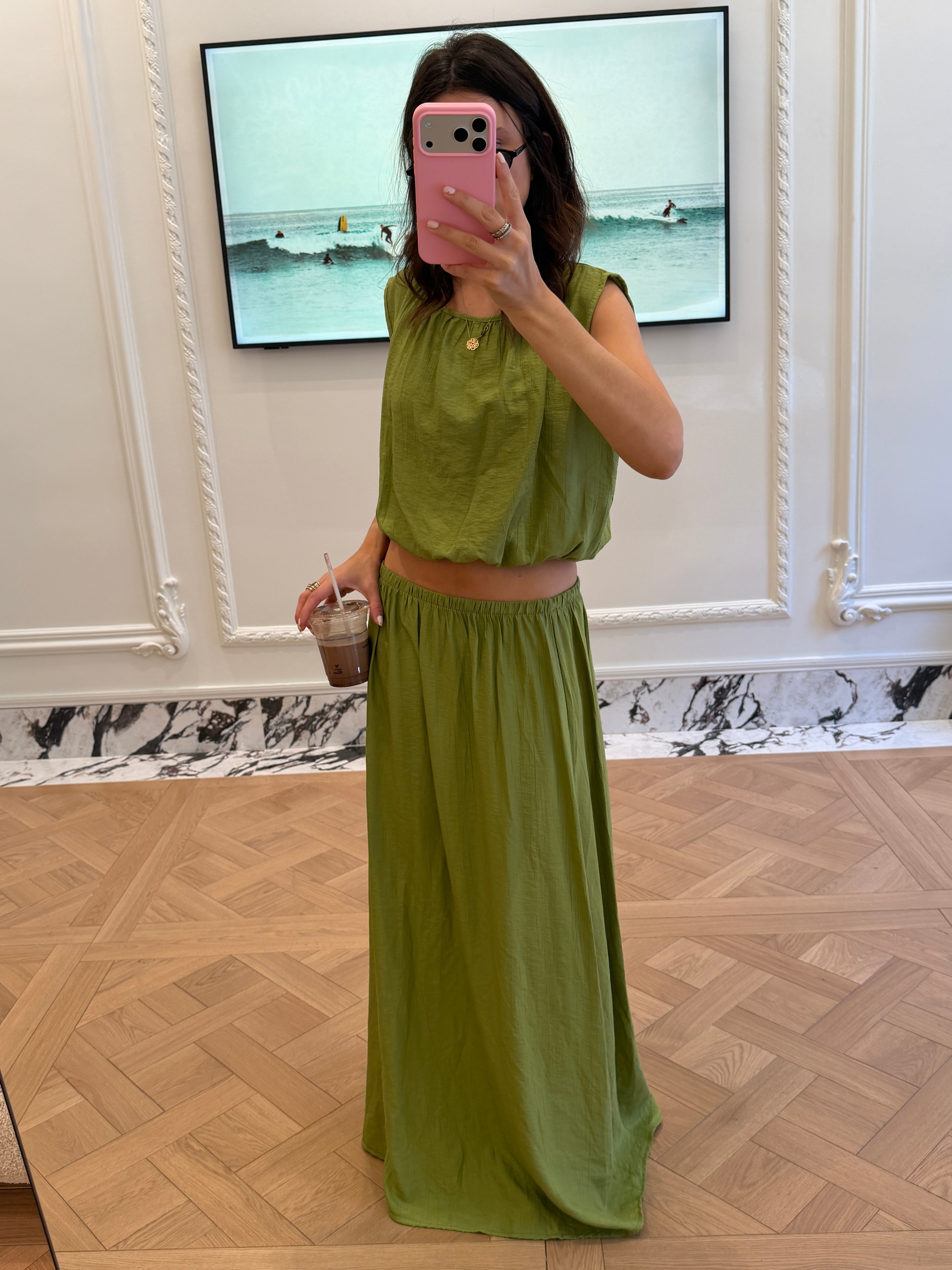 Ensemble Daniella vert olive