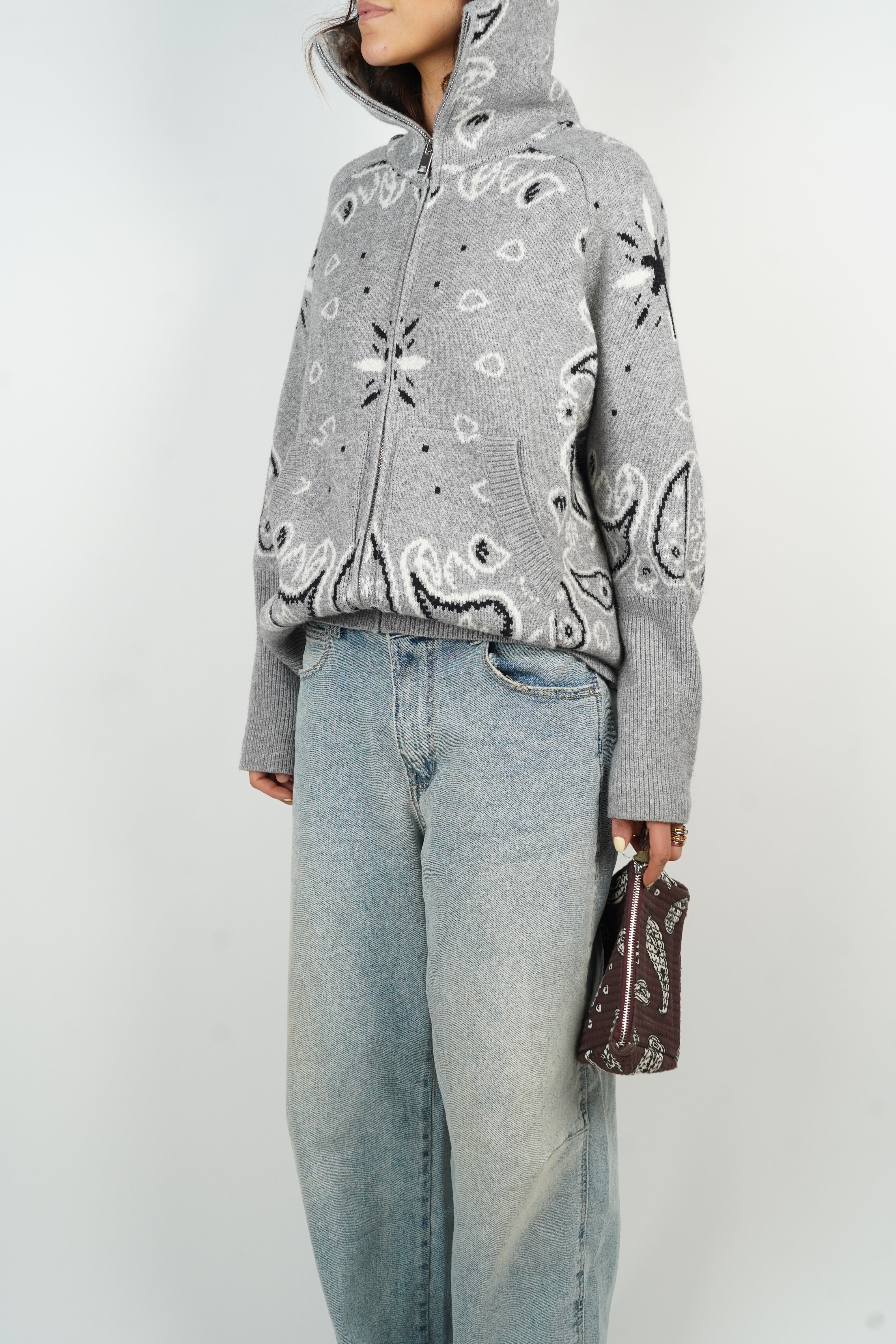 سترة كارلا رمادية