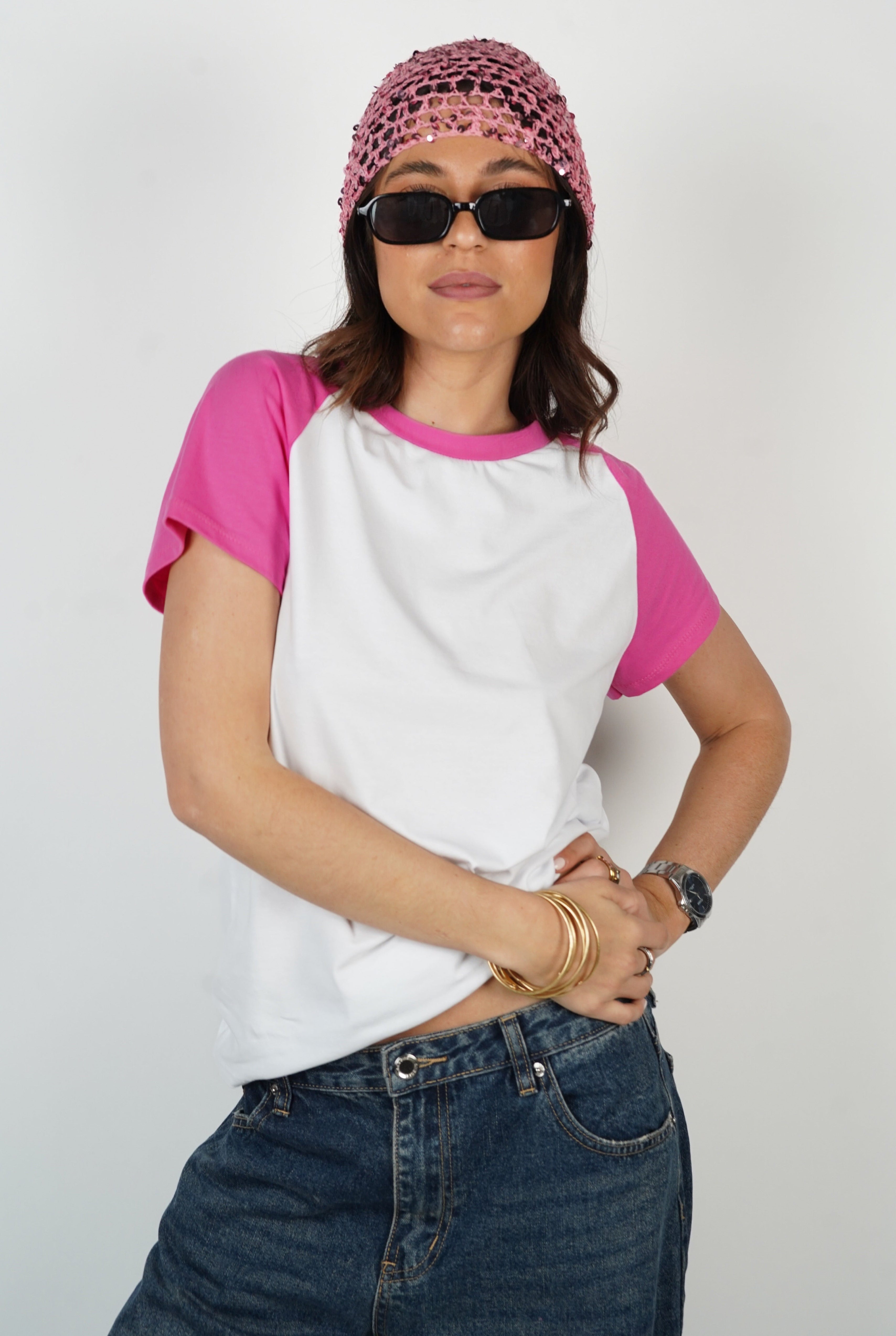 Tee-shirt Julia blanc et rose