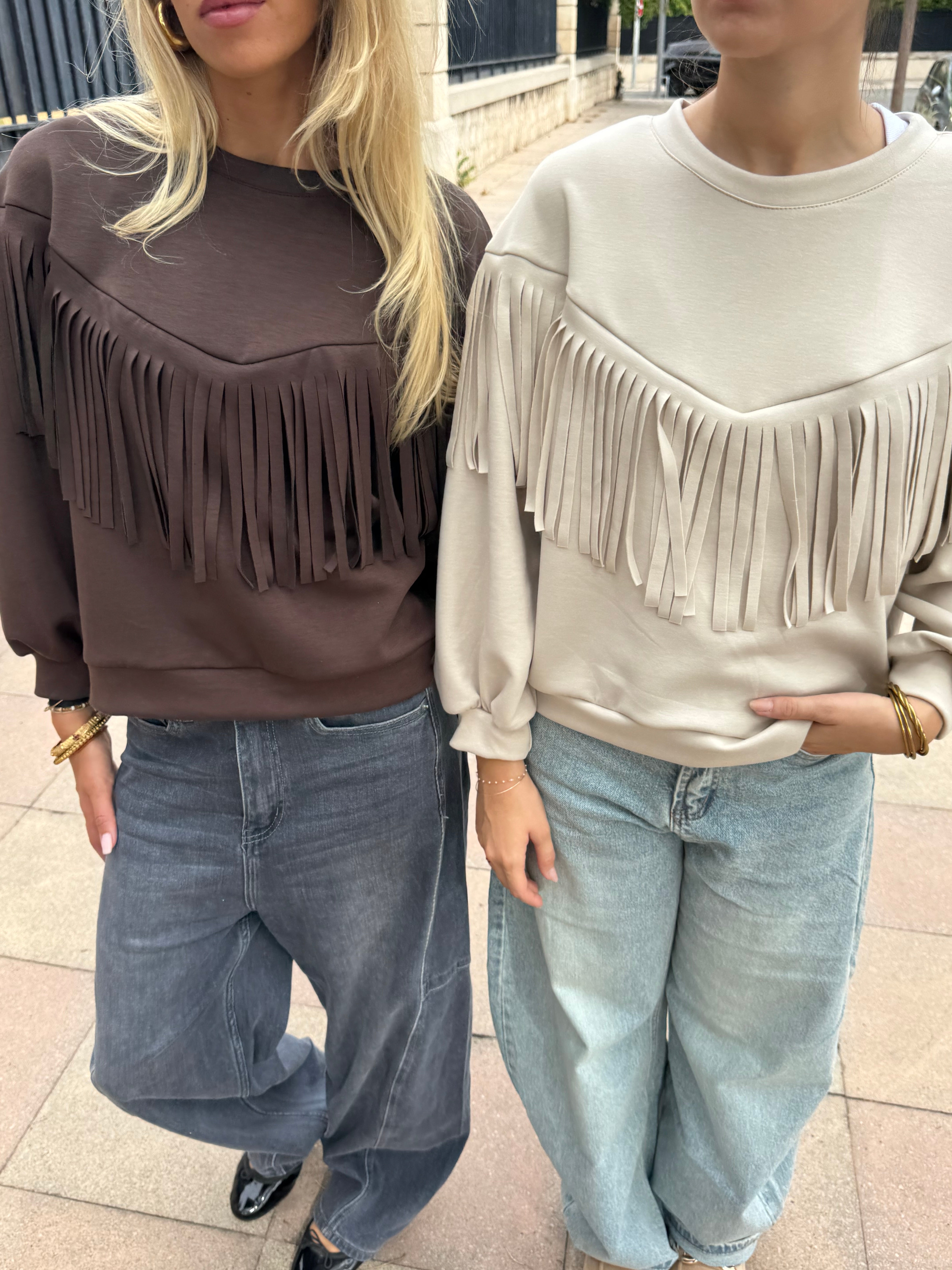 Beiges Sweatshirt Lydia