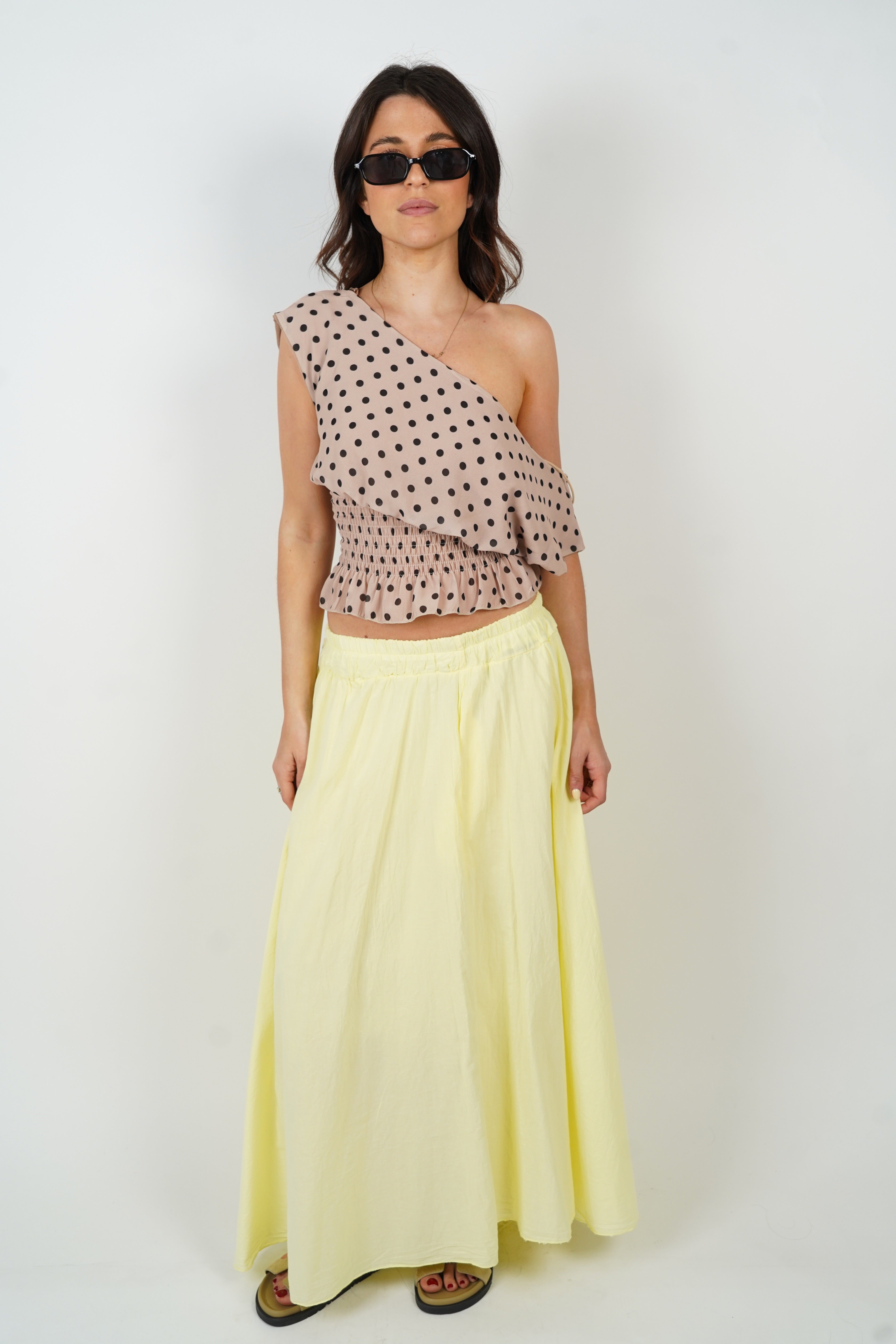 Jupe Martine jaune pâle