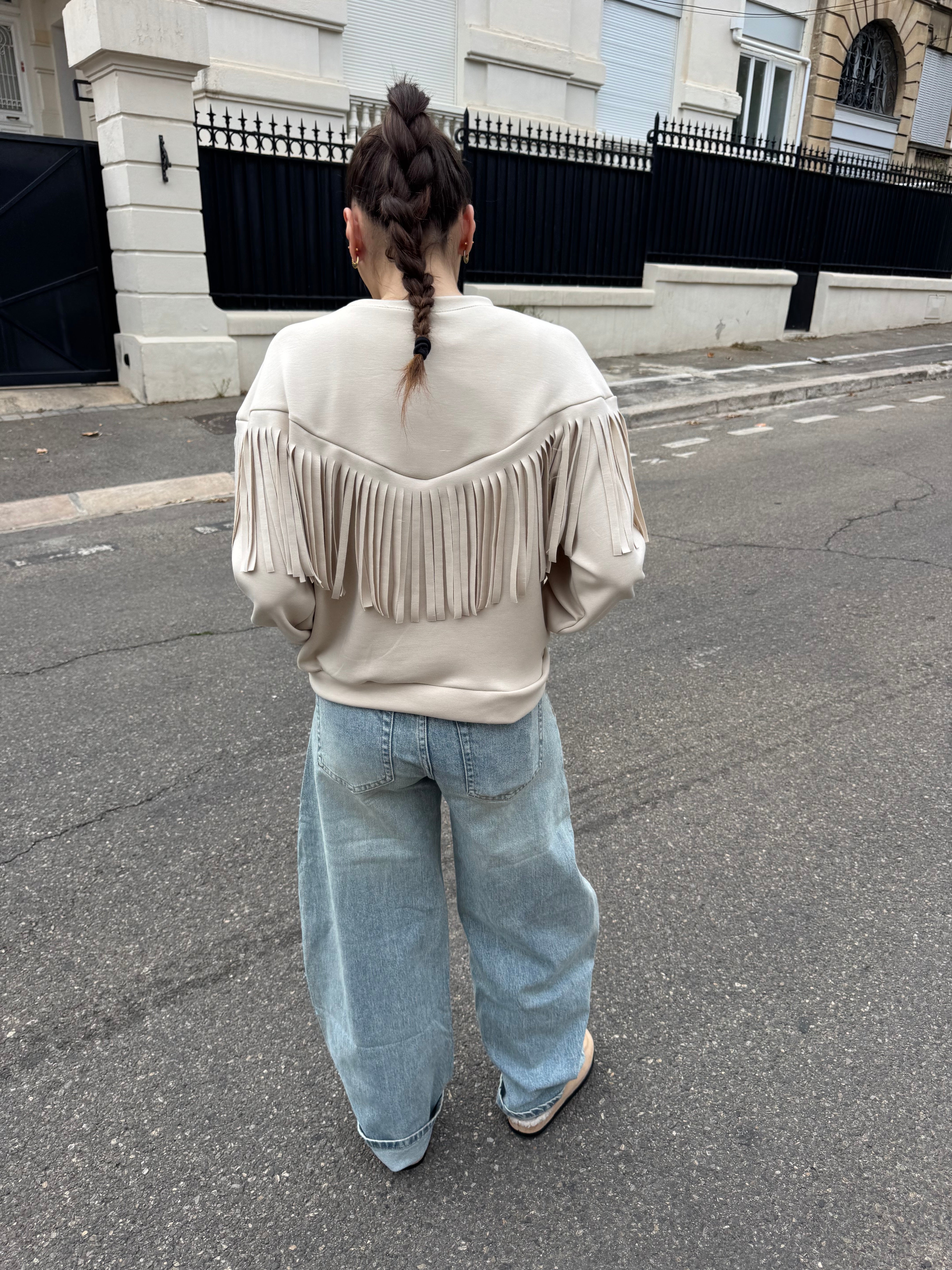 Beiges Sweatshirt Lydia