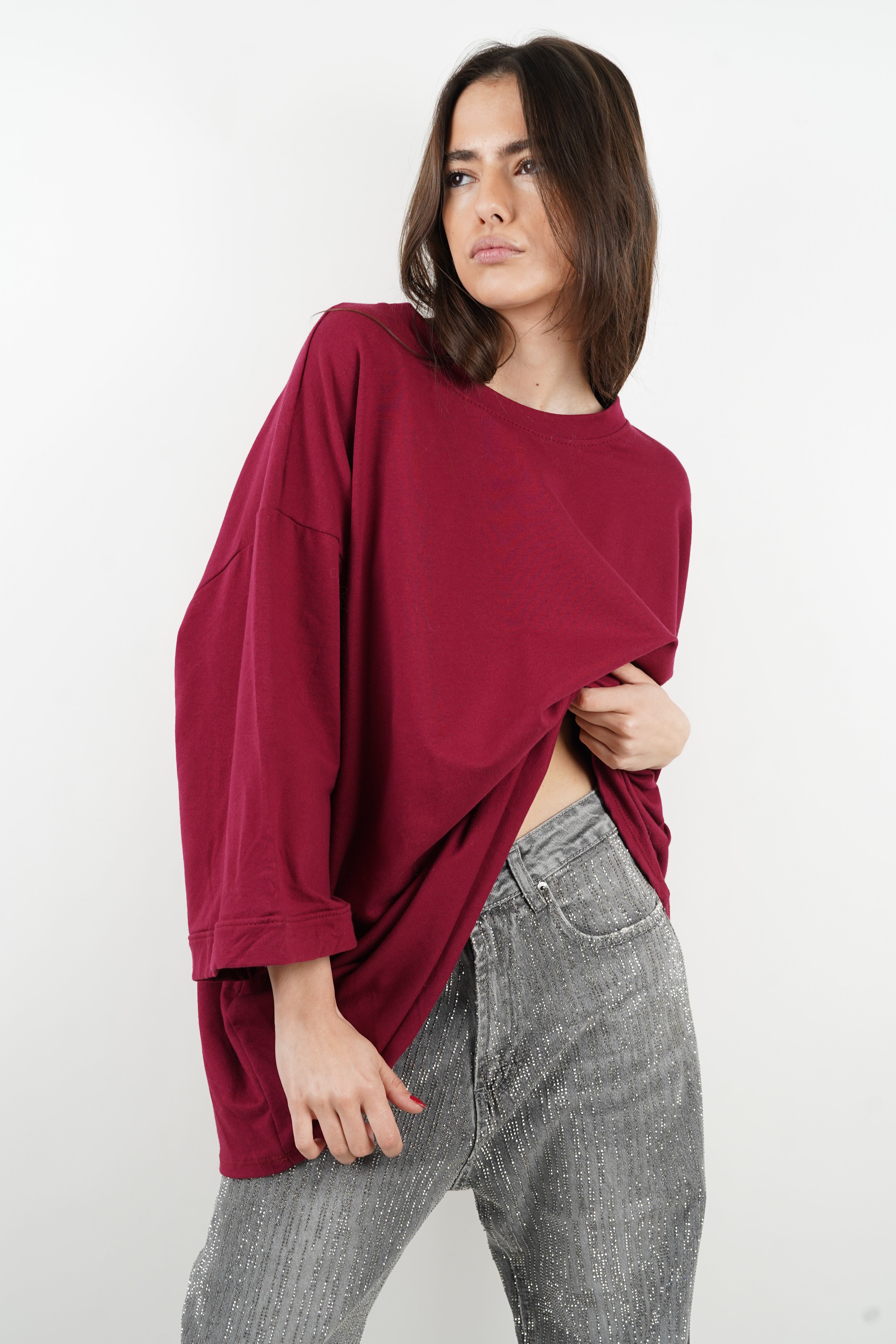 Cecile burgundy t-shirt