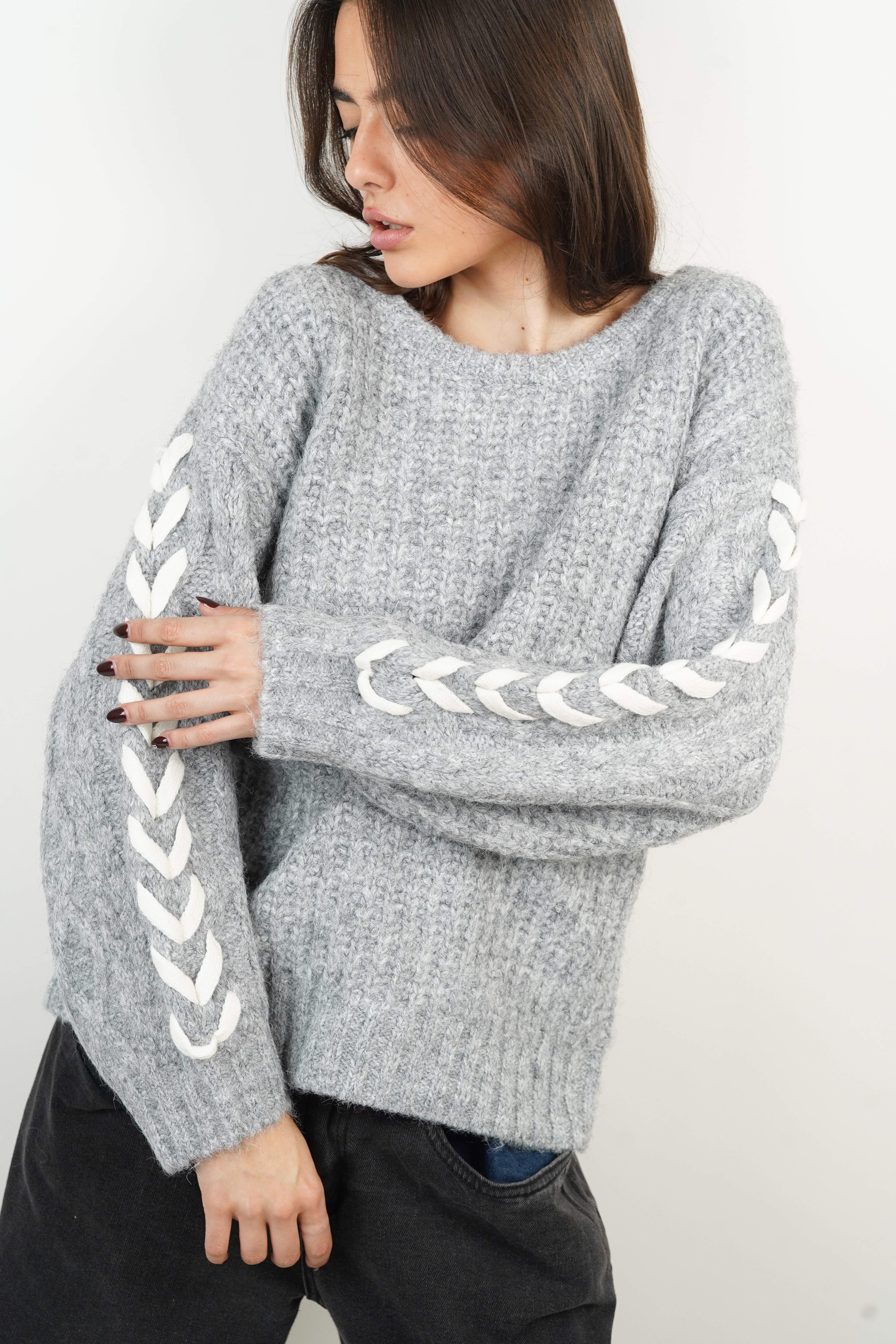 Emma gray wool sweater