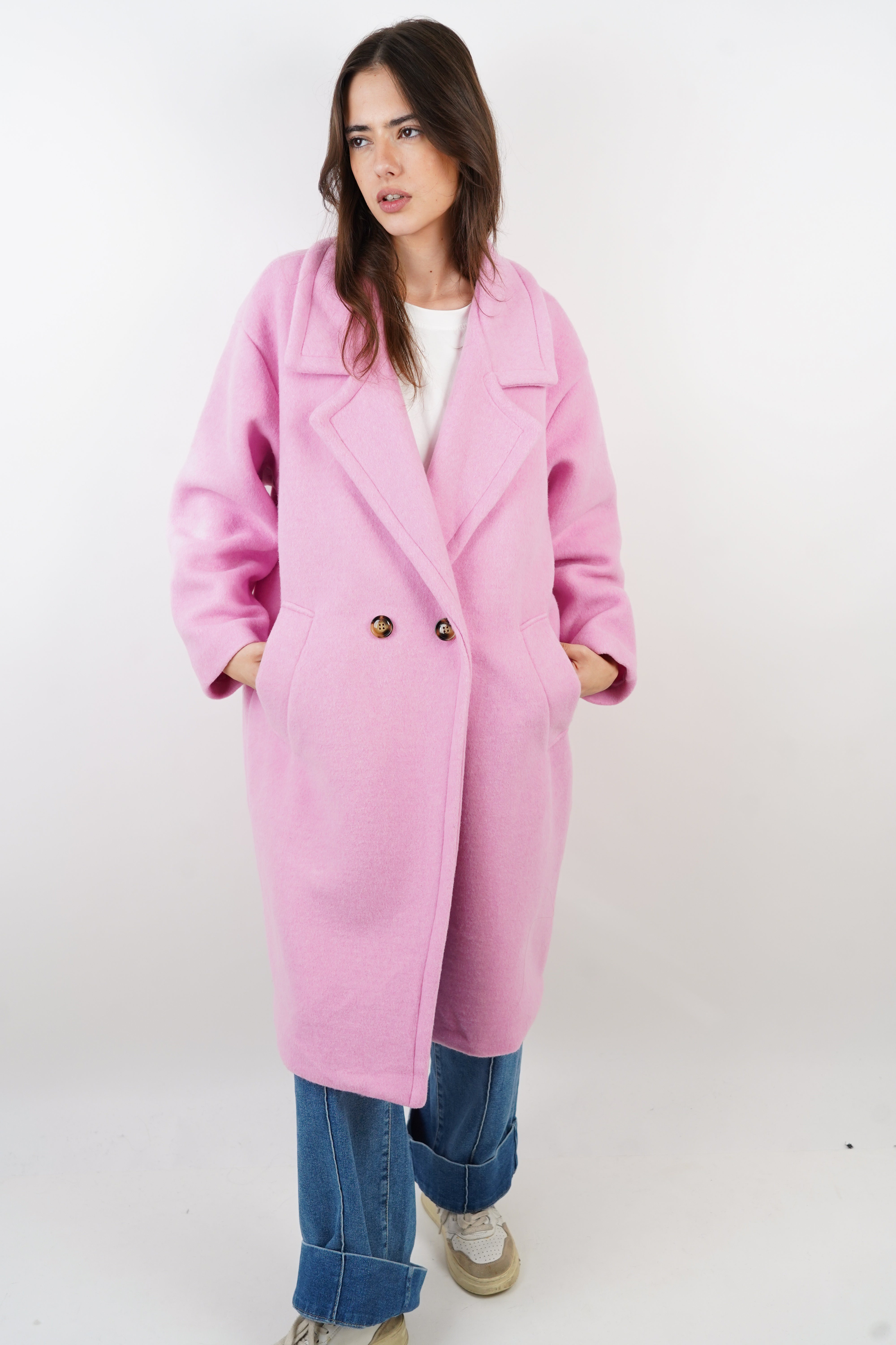 Manteau Helena rose