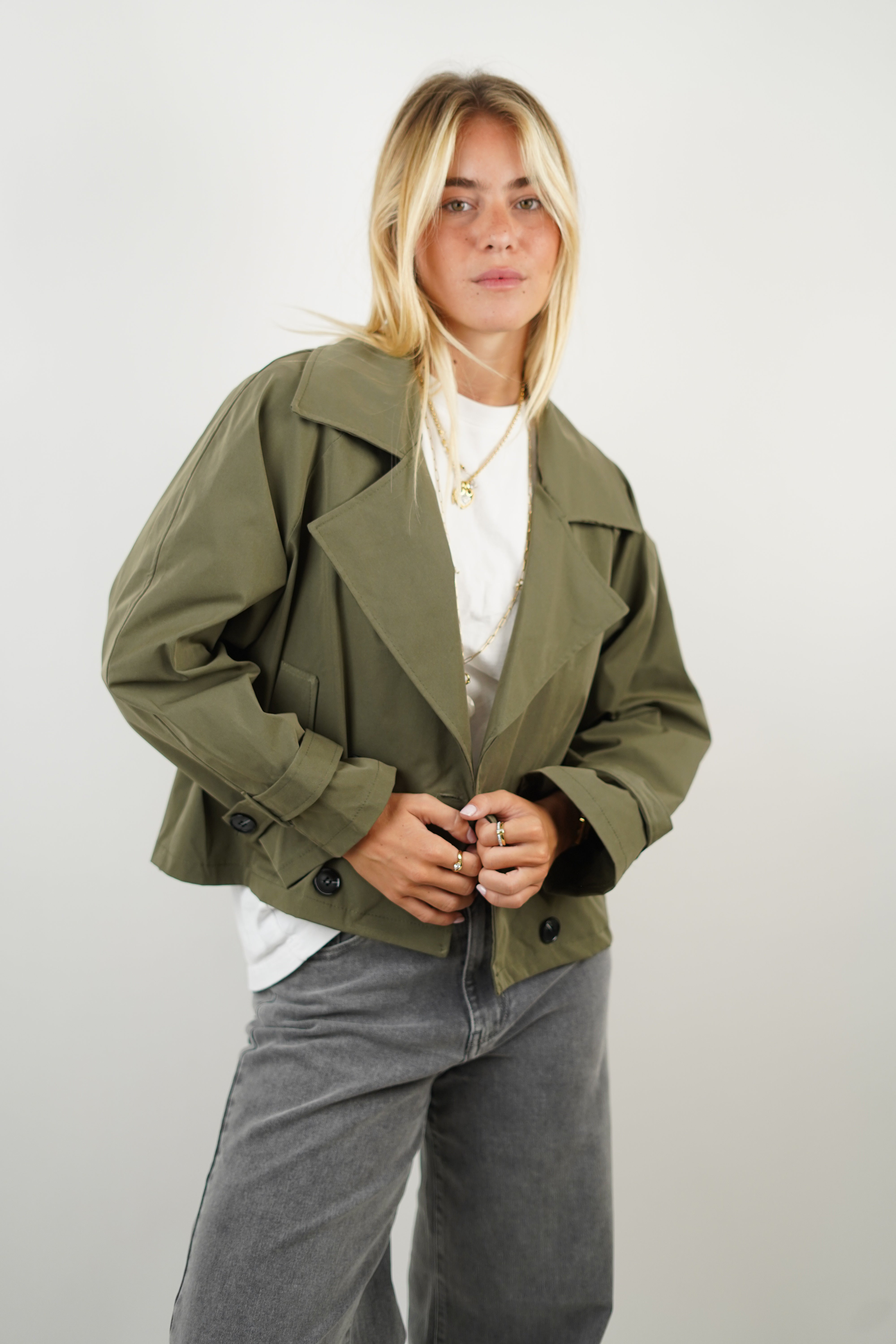 Agathe Khaki-Trenchcoat