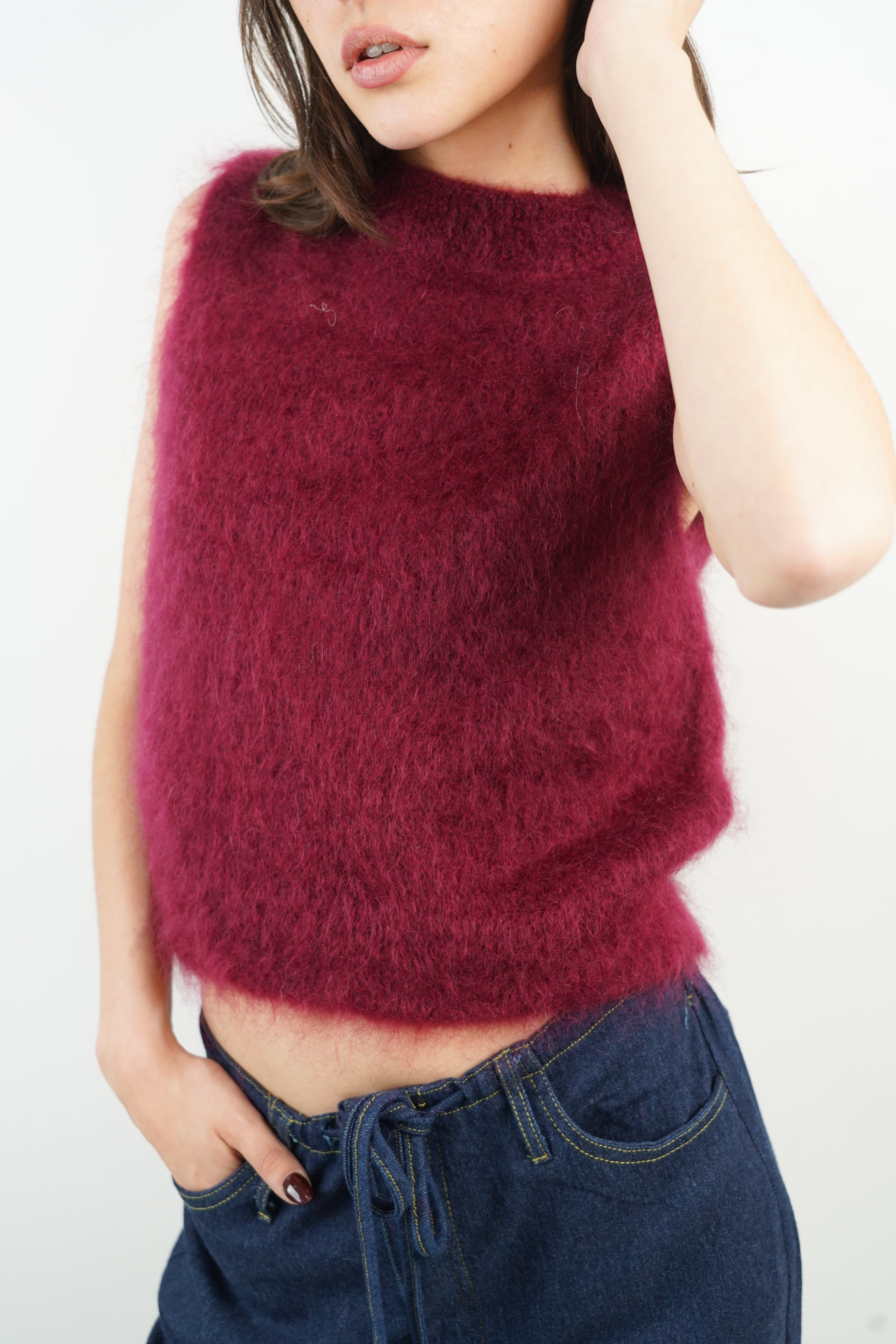 Jesse burgundy mohair sweater