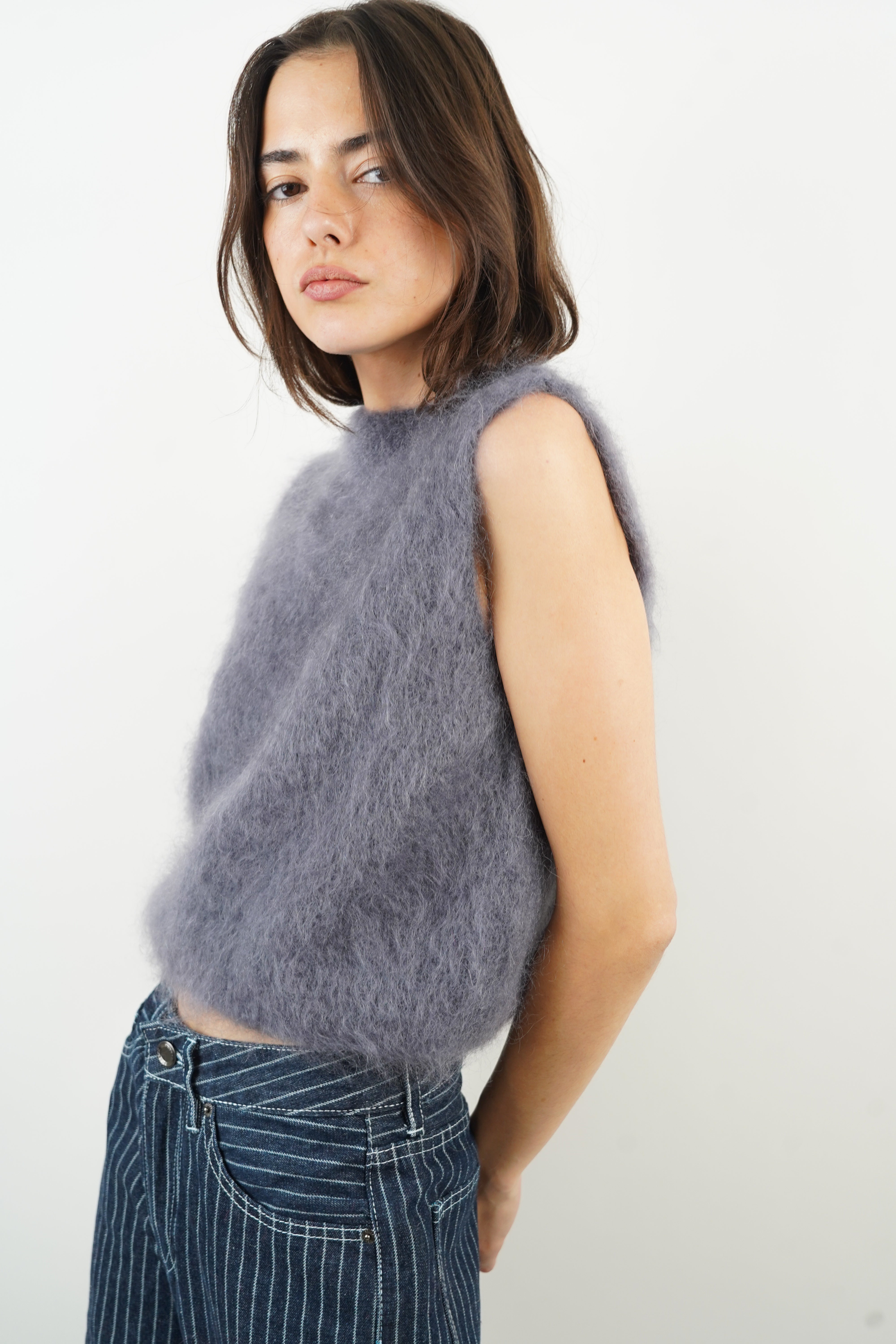 Jesse gray mohair sweater