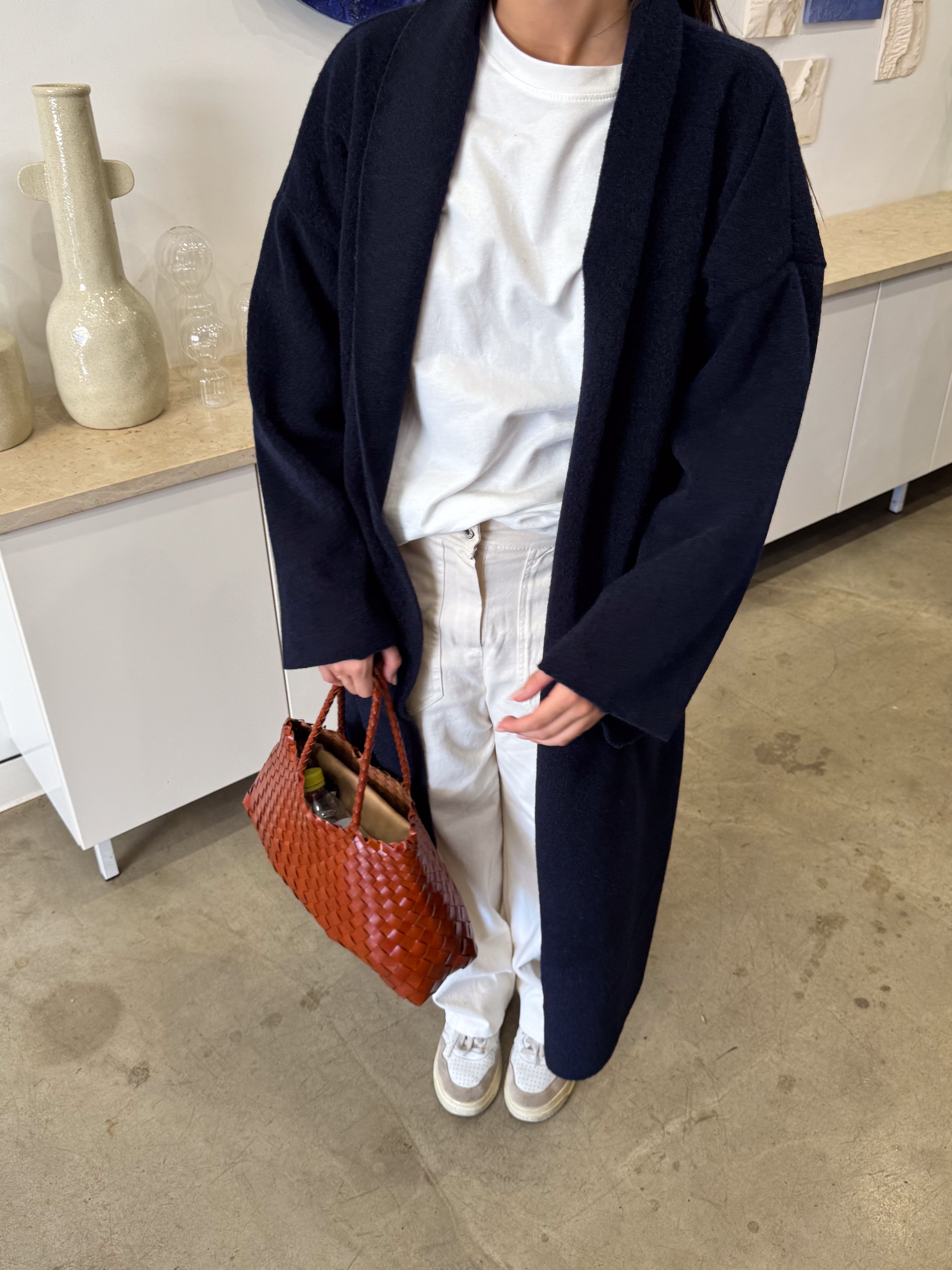 Marineblaue Weste Lana