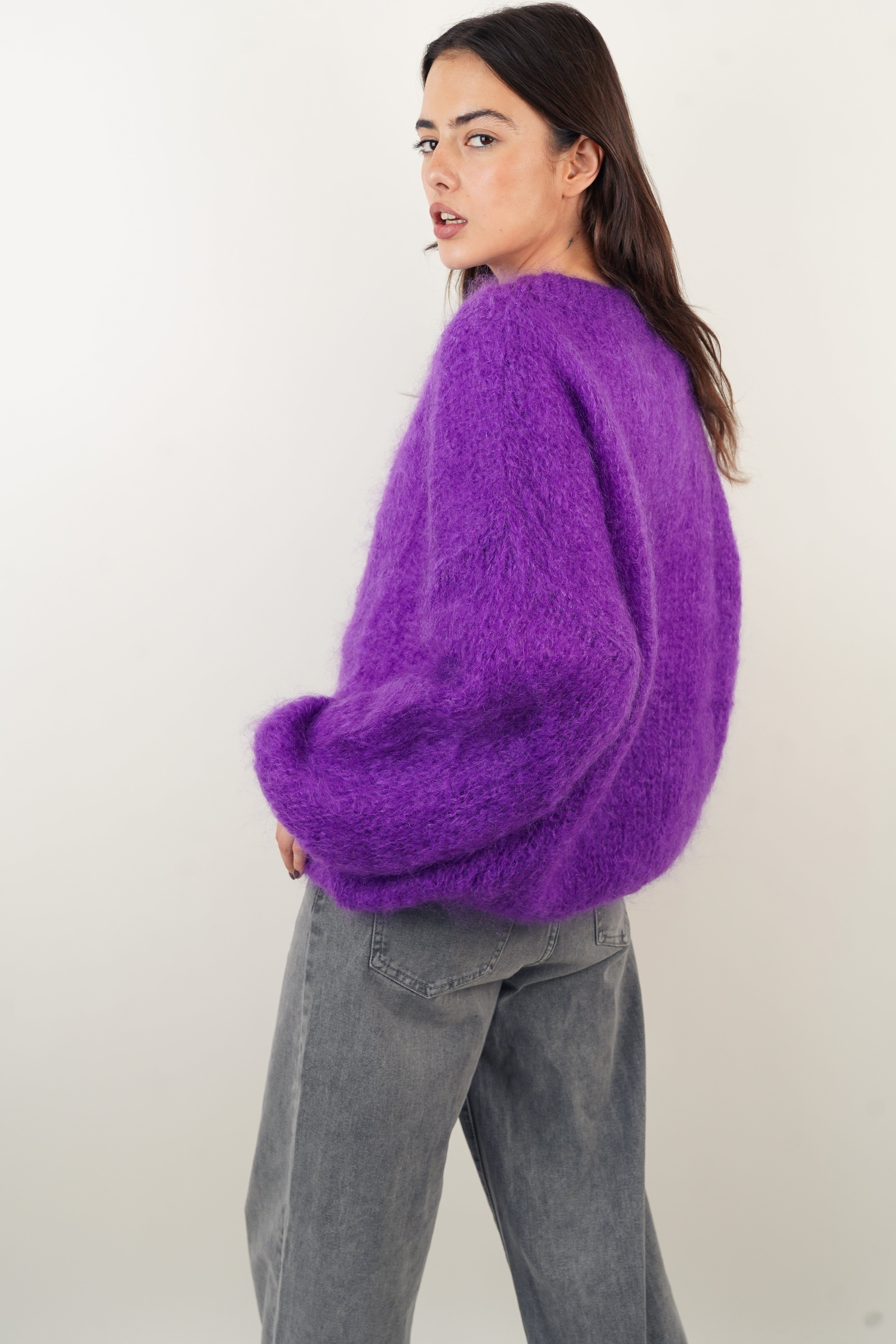 Pull Dina mohair violet