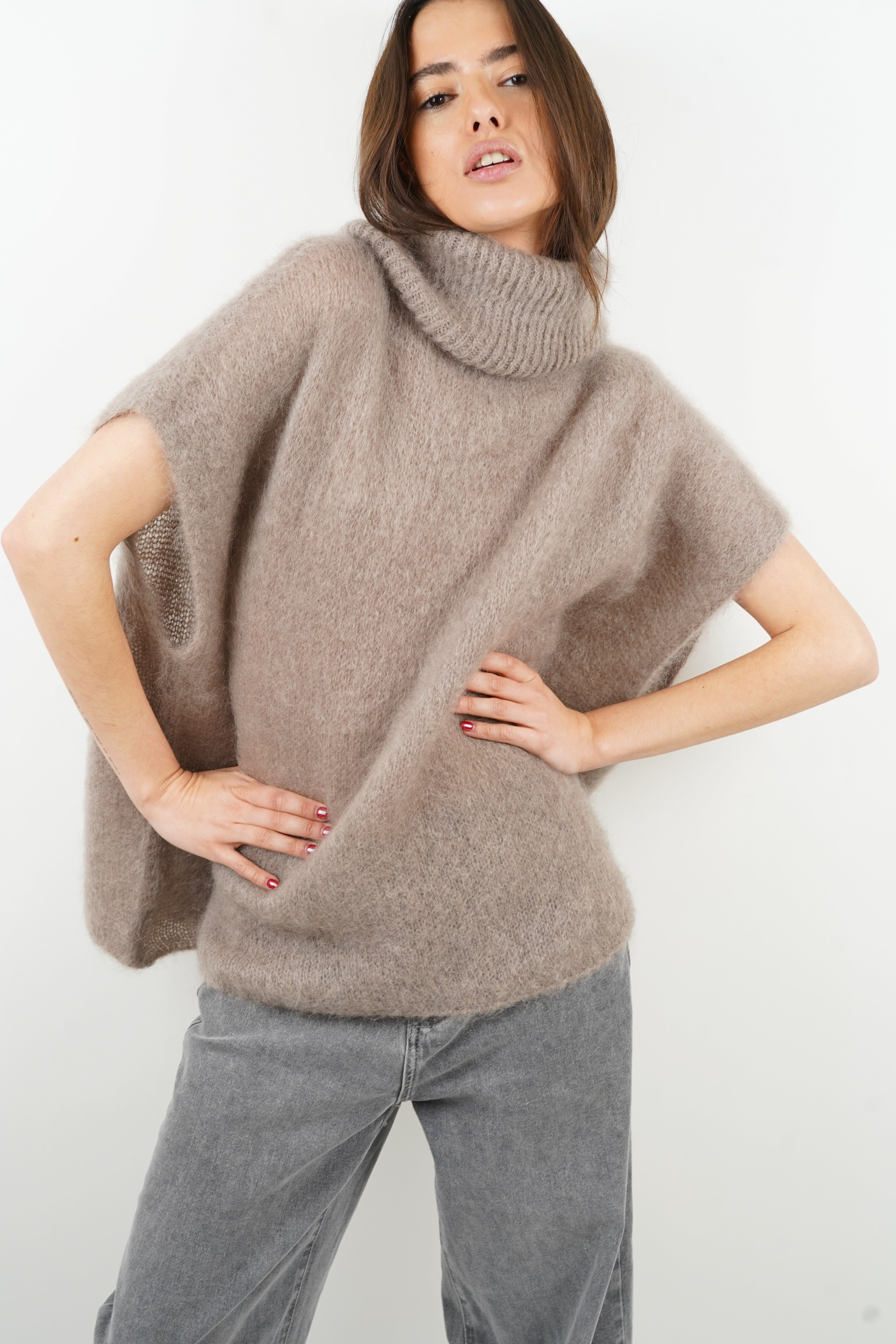 Pietra mohair taupe sweater