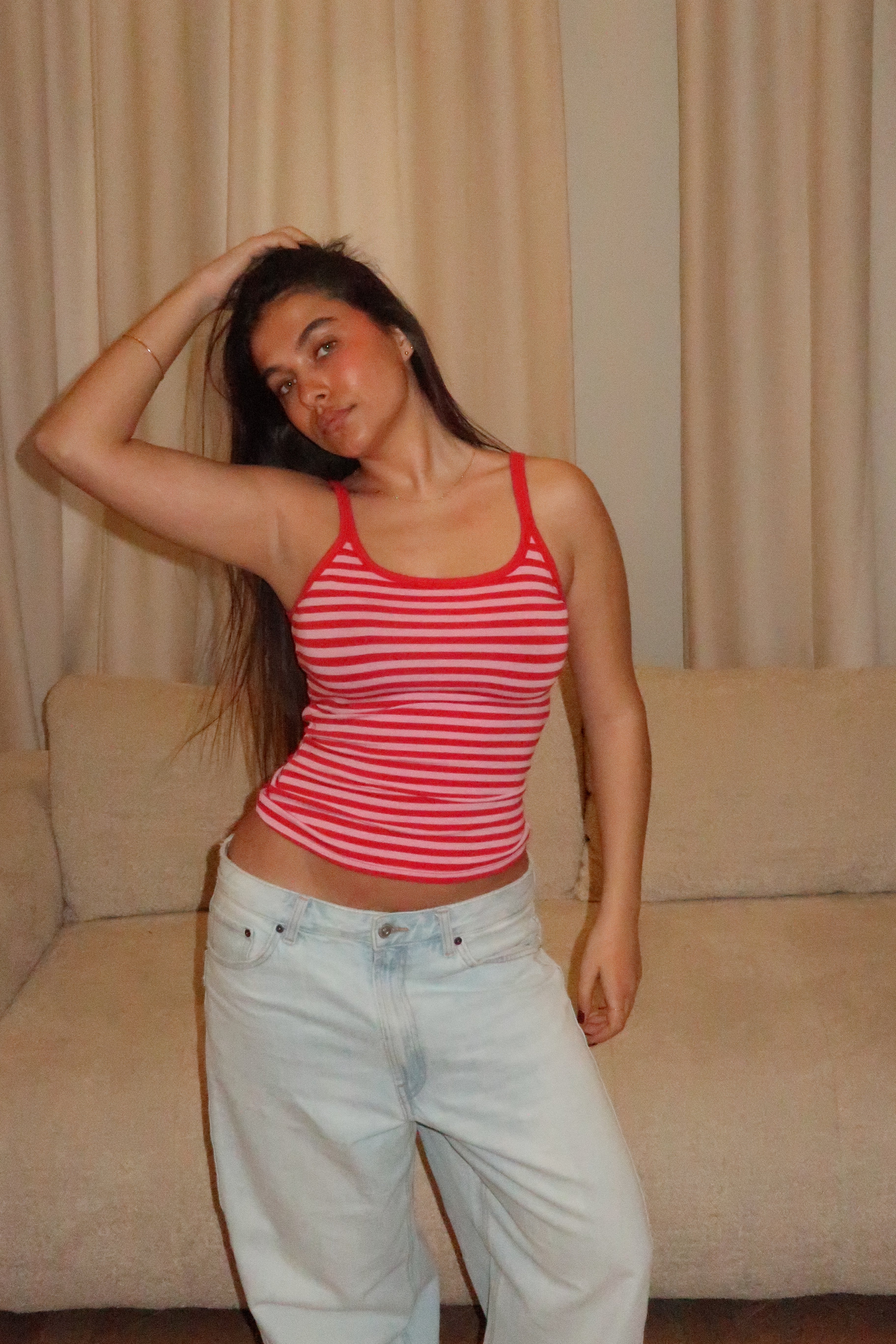 Débardeur Robyn rose et rouge