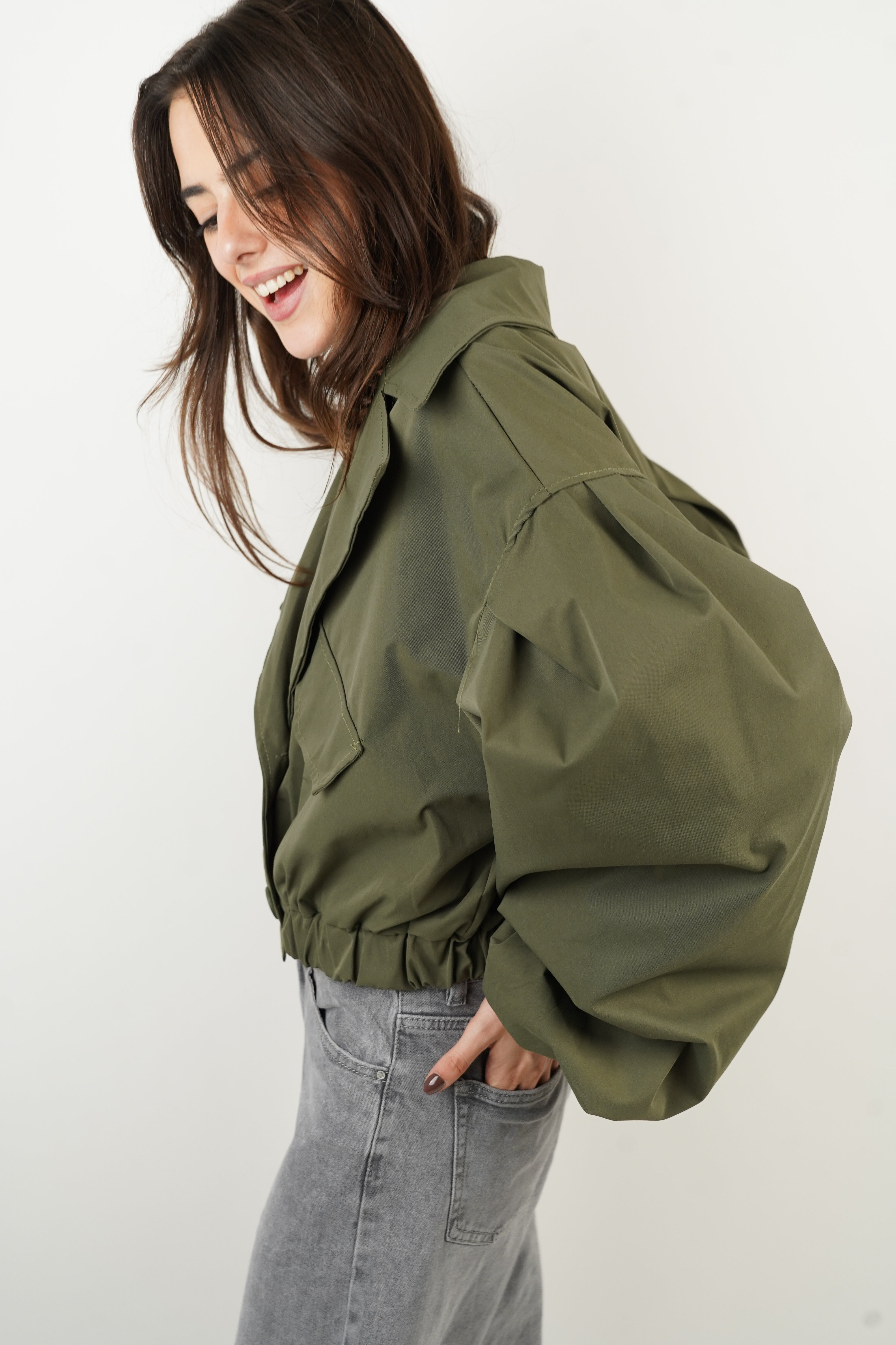 Yaelle khaki trench coat