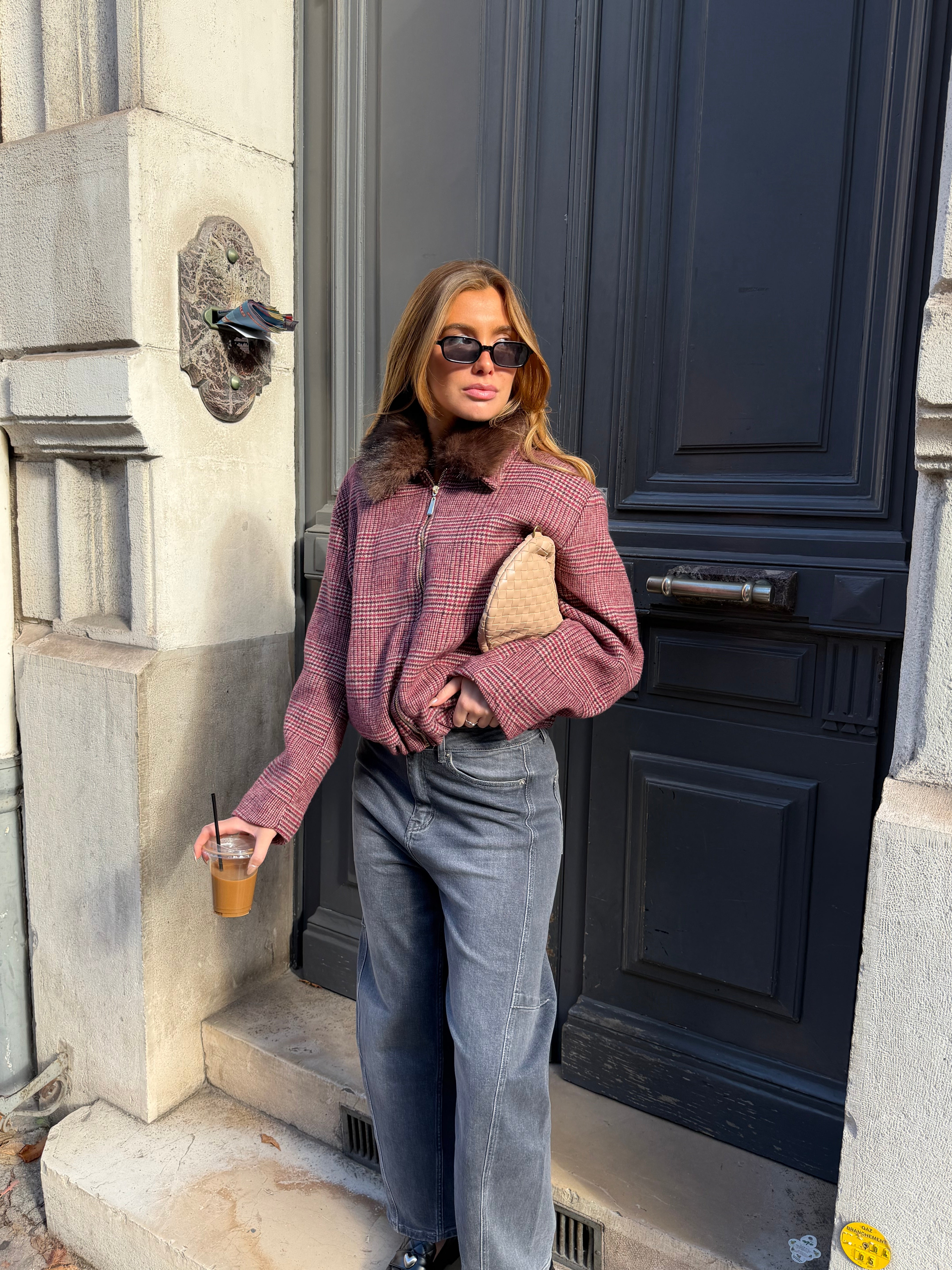 Saskia burgunderrote Jacke