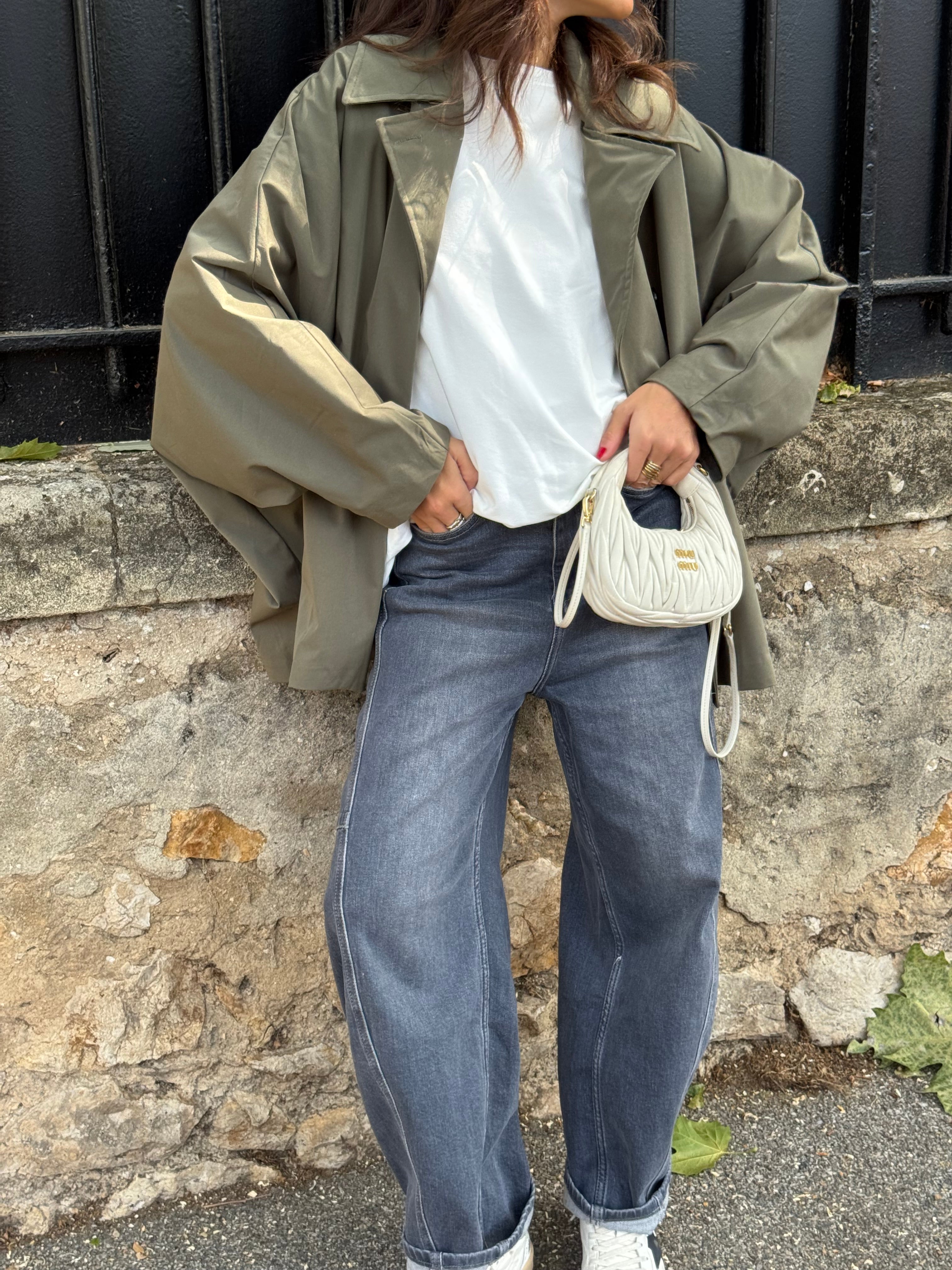 Ella khaki trench coat