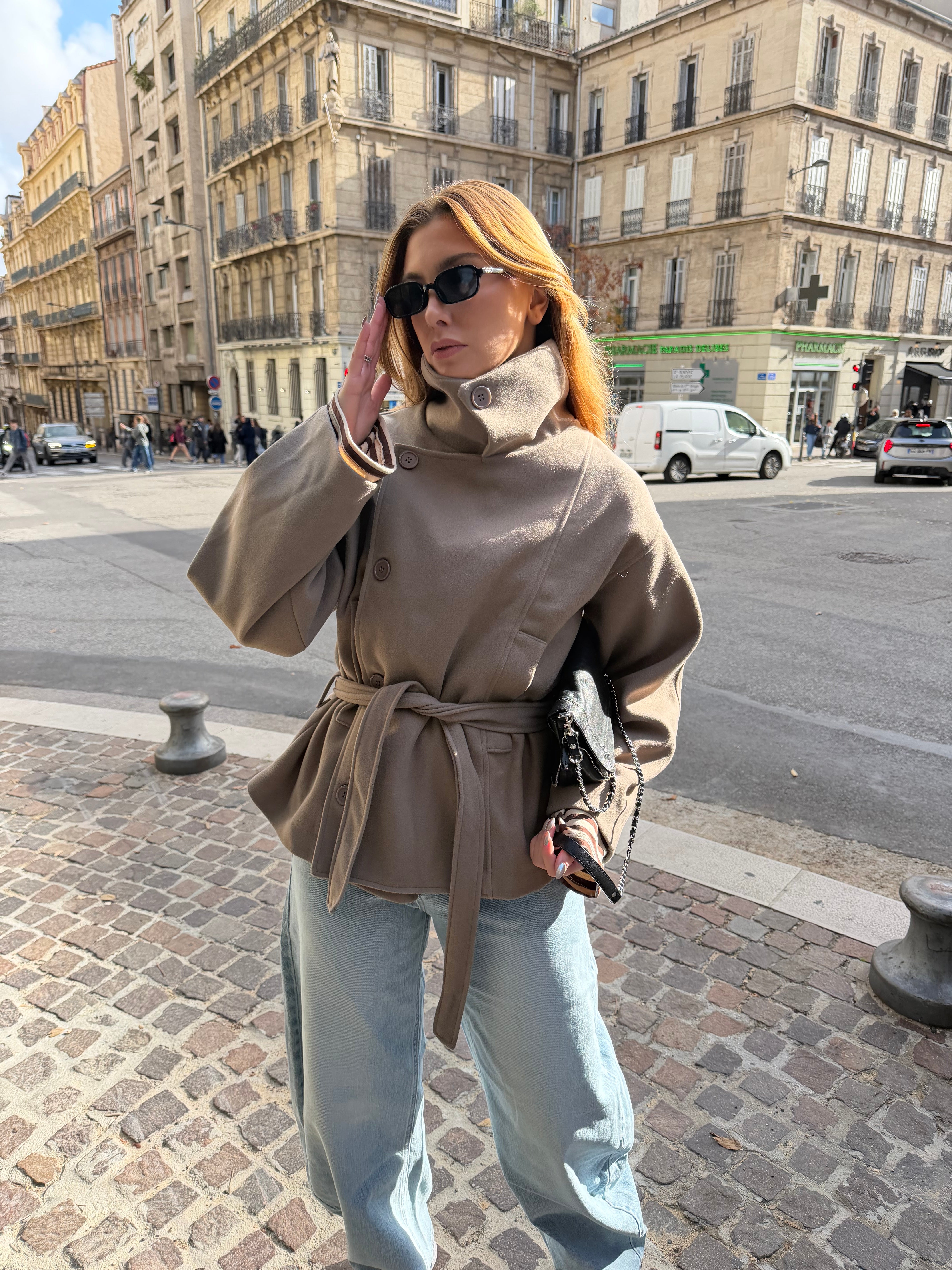 Roxane taupe coat (08/12)