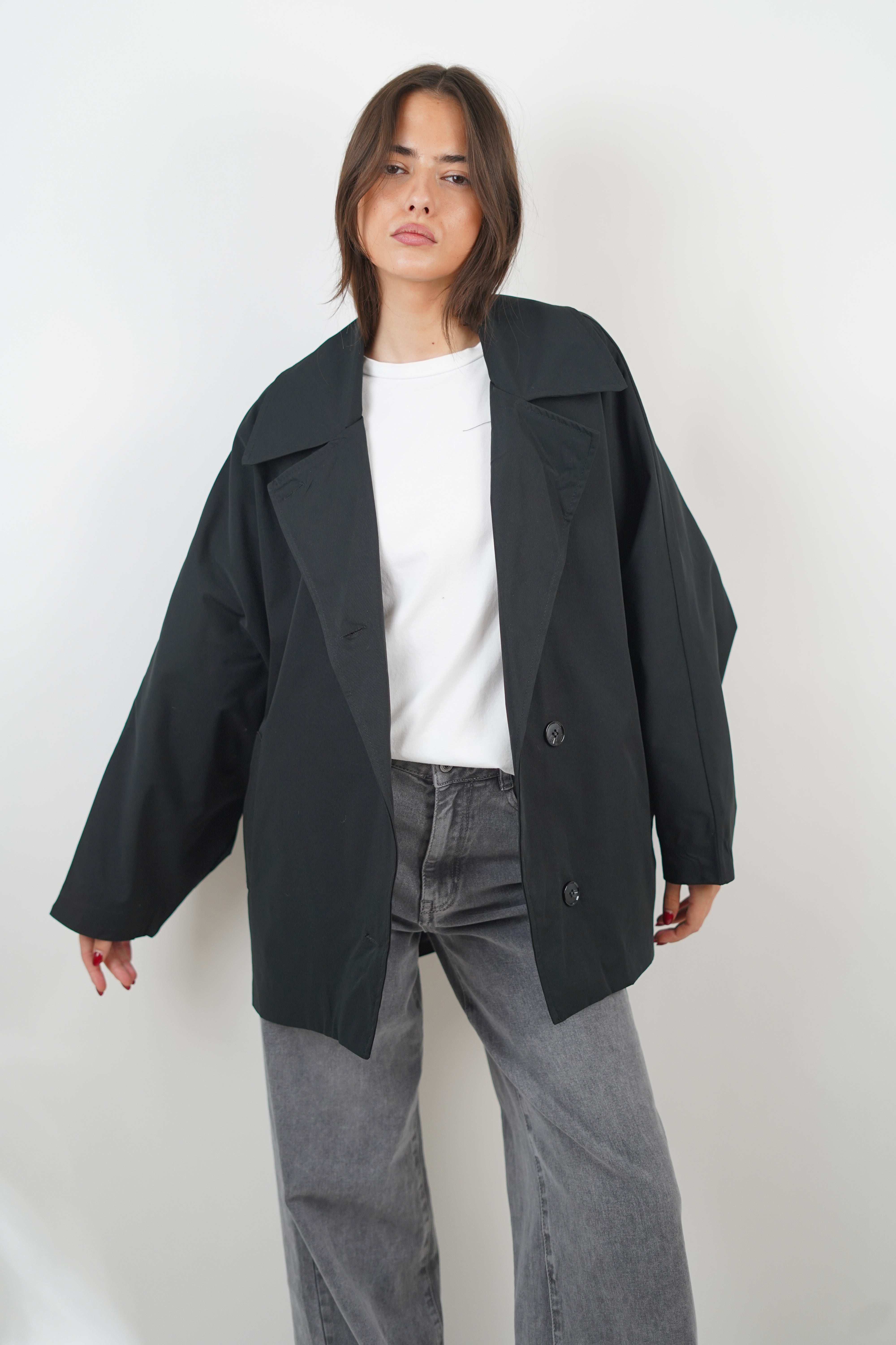 Black Ella Trench Coat