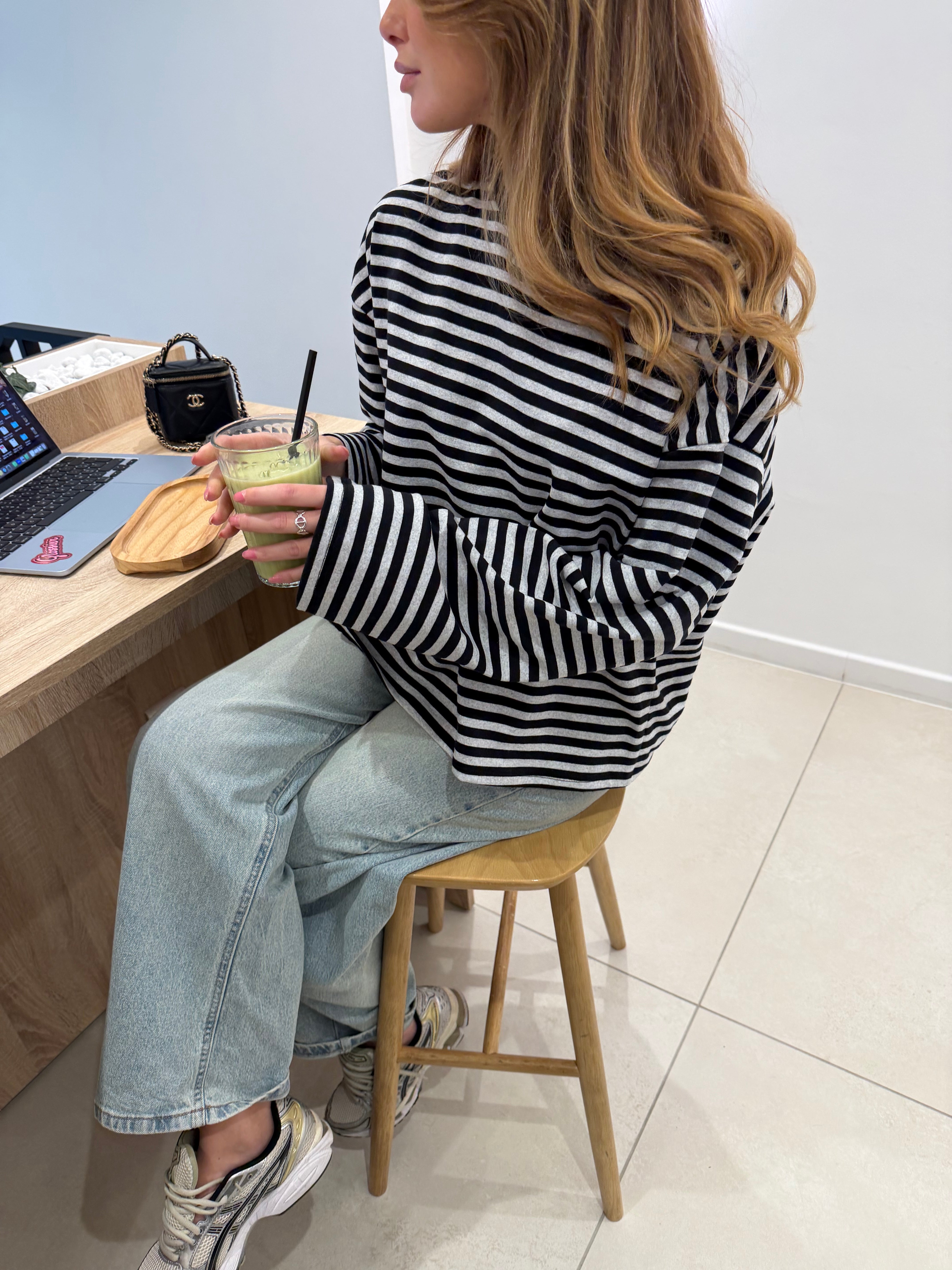 Tee-shirt Océane noir et gris