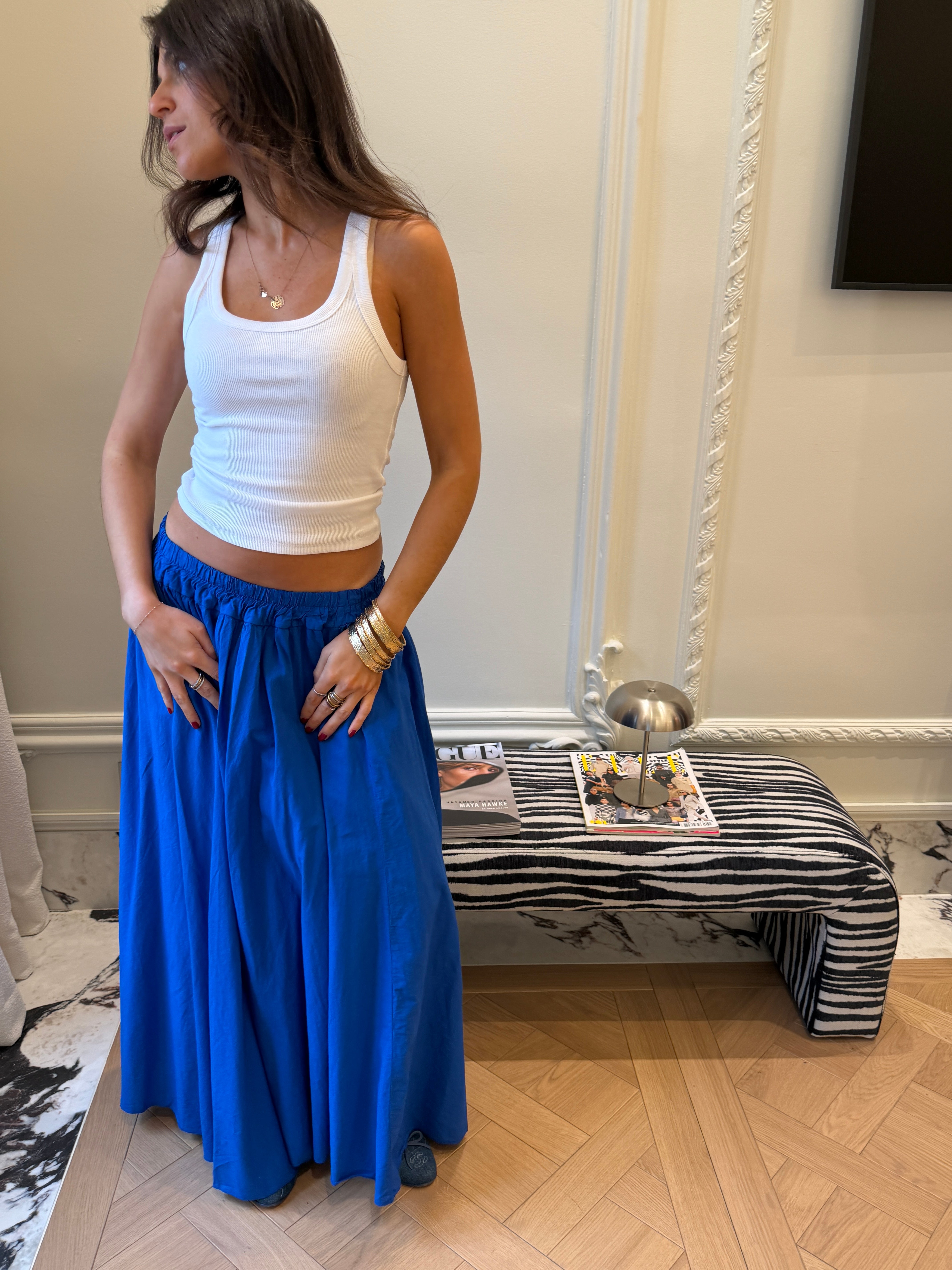 Jupe Martine bleu roi