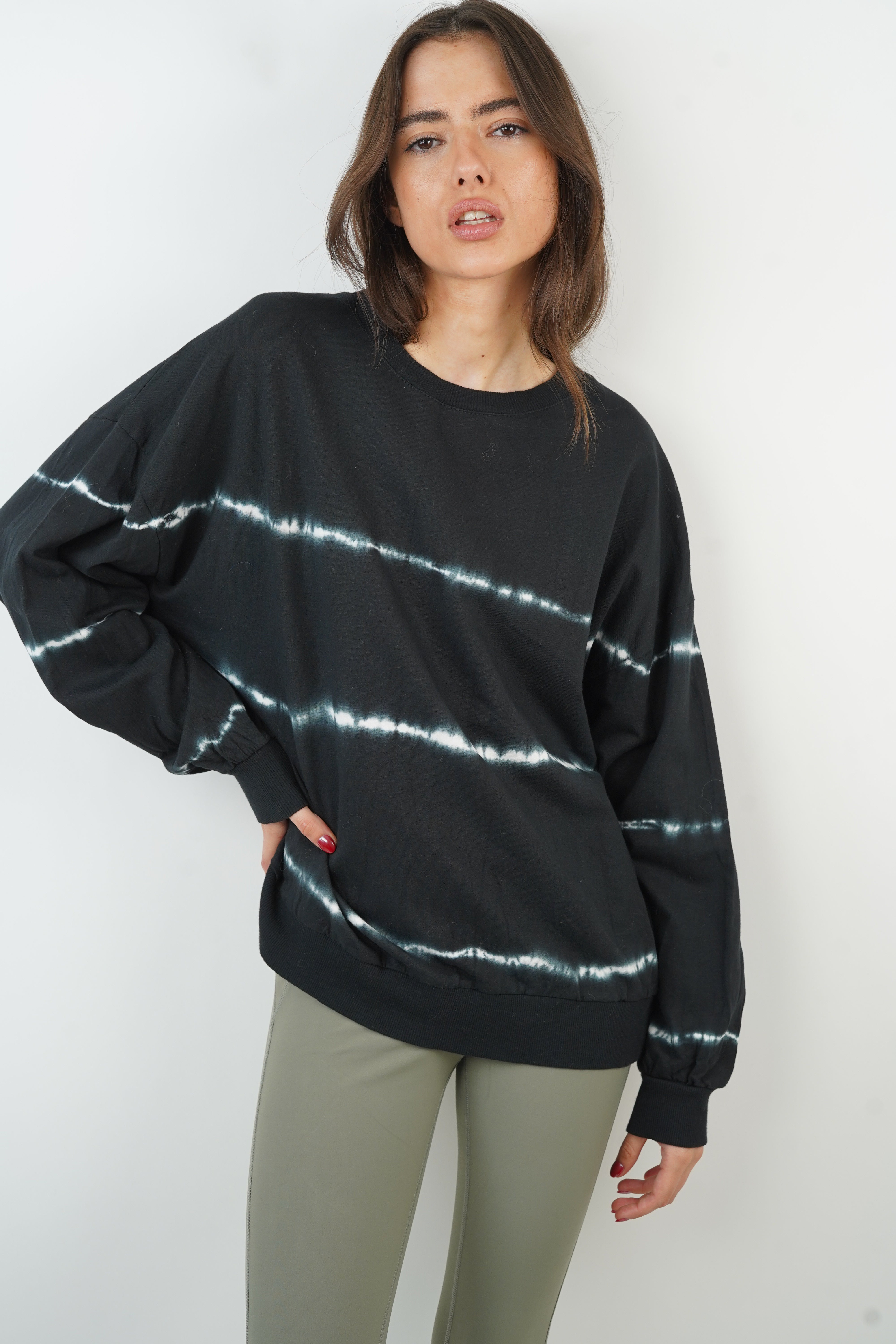 Tee-shirt tie & dye noir mona