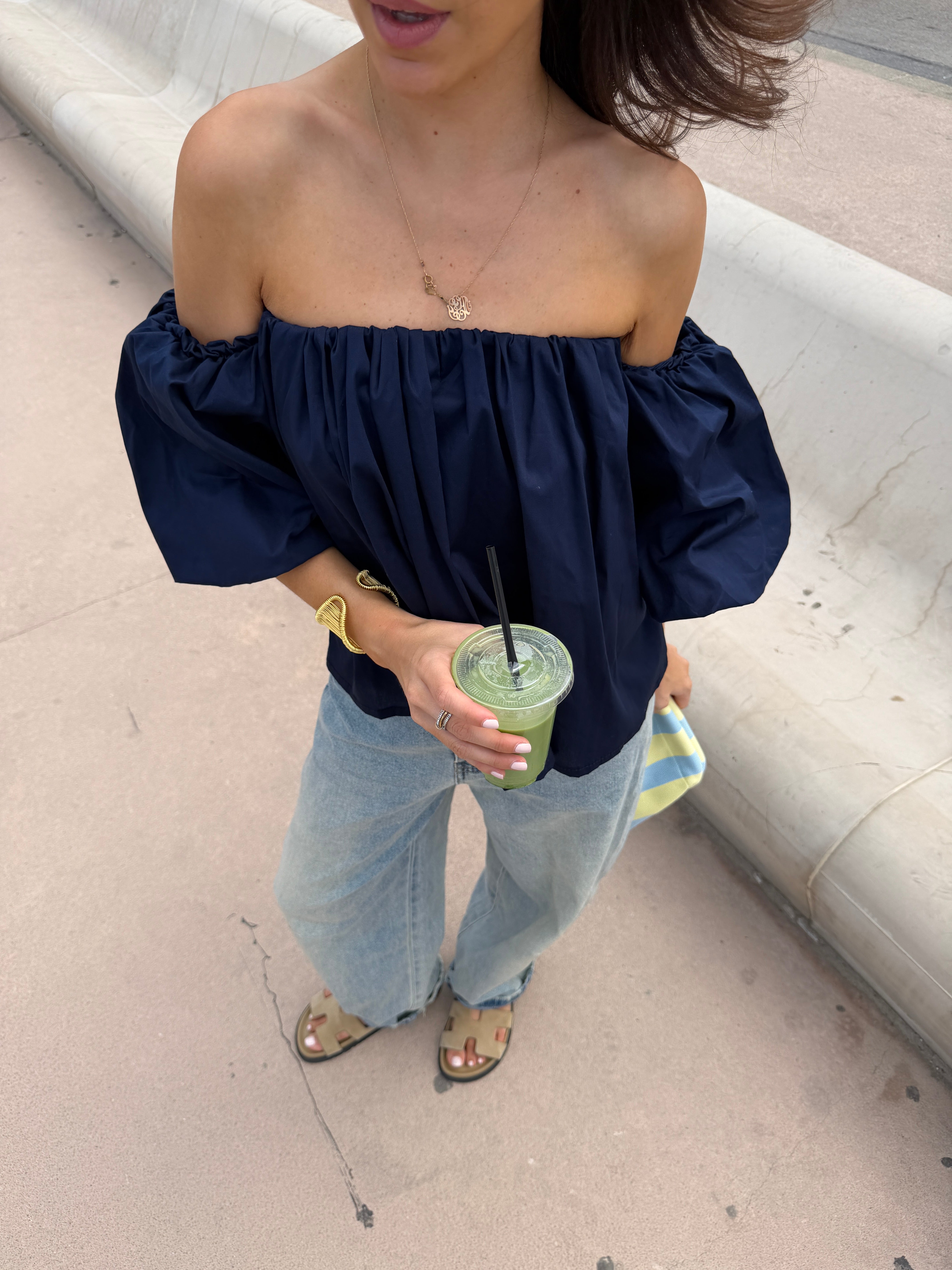 Maude navy blue top