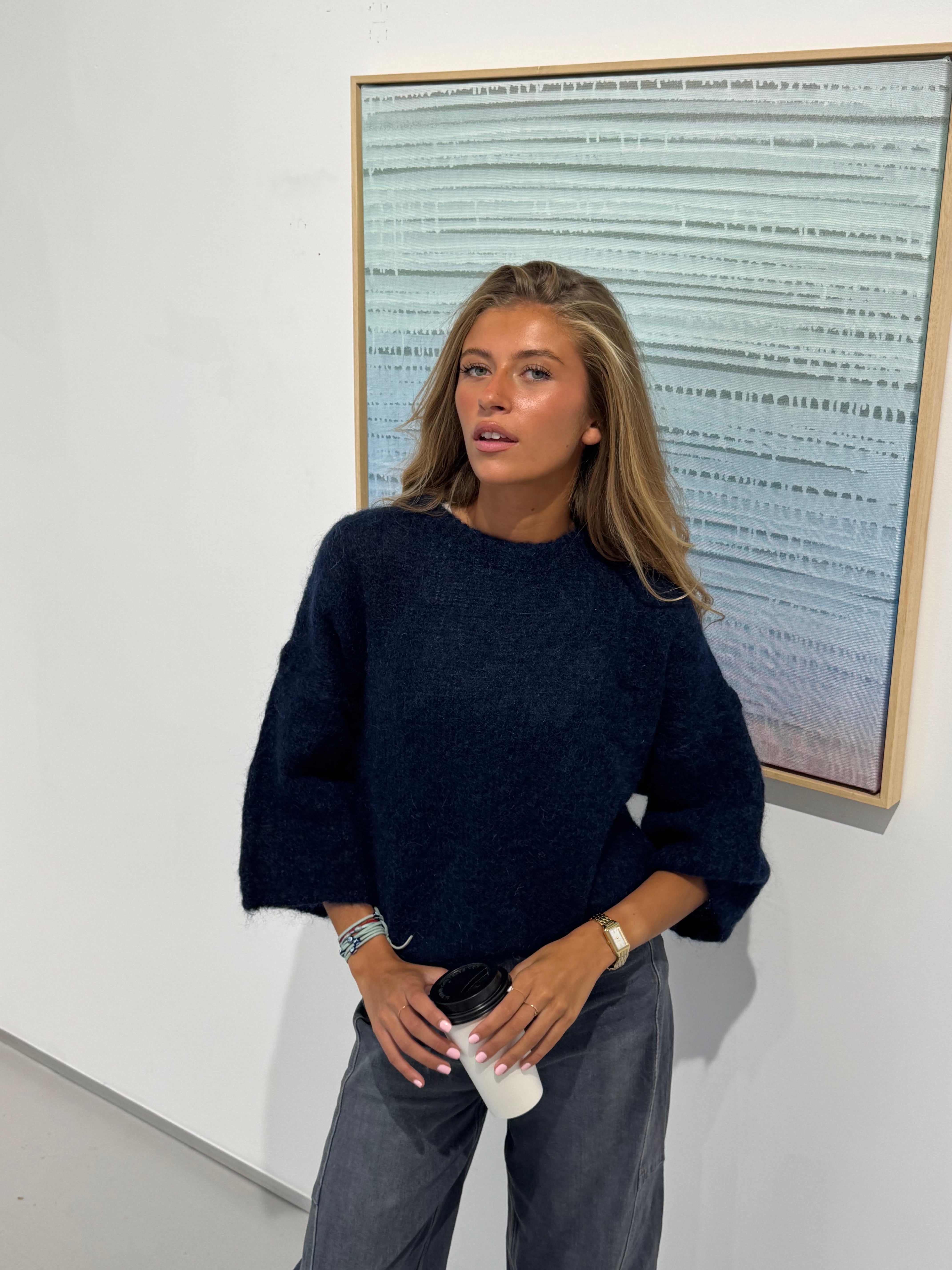 Pull mohair Judith bleu marine