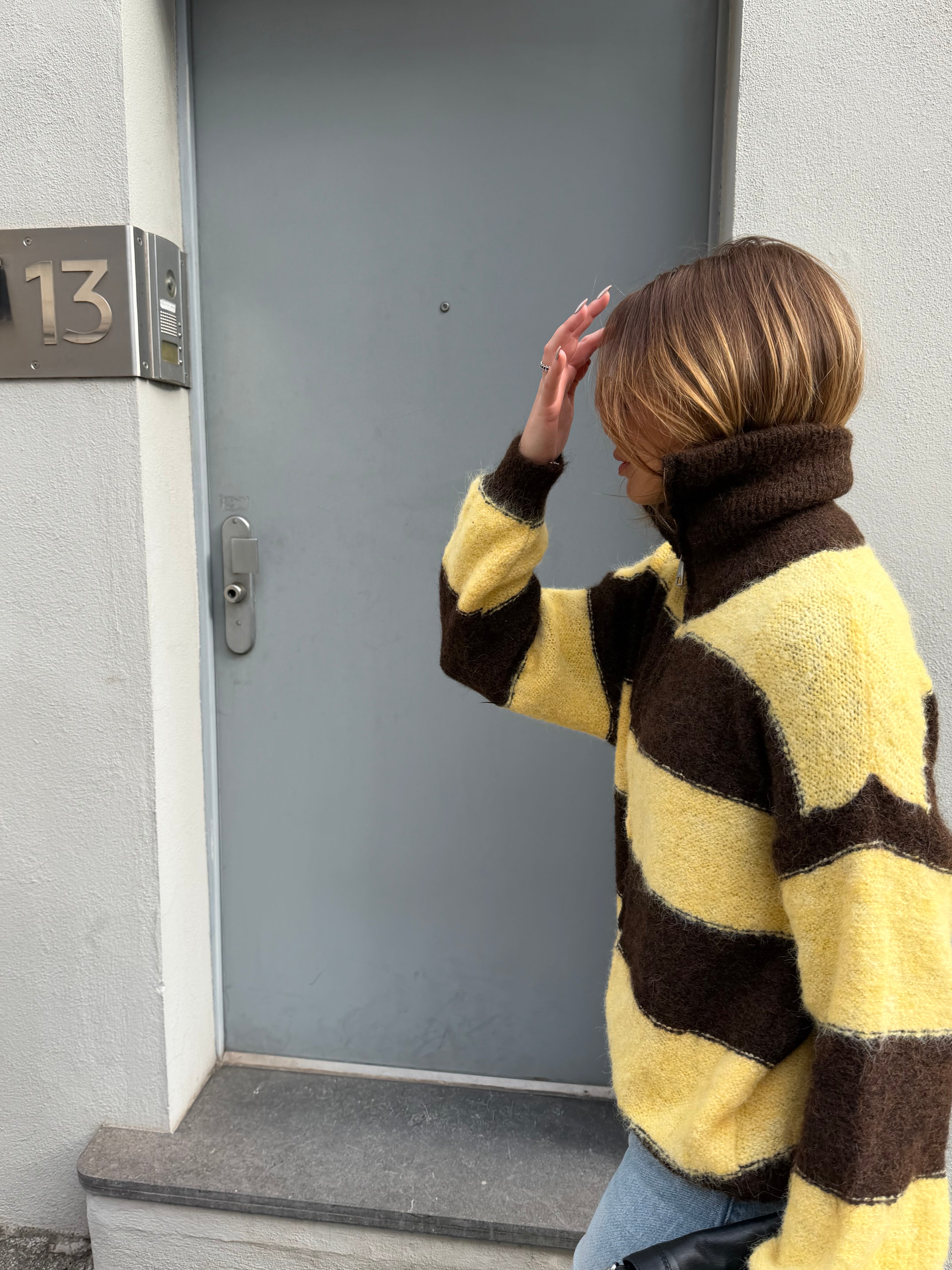 Gilet Gracie jaune et marron