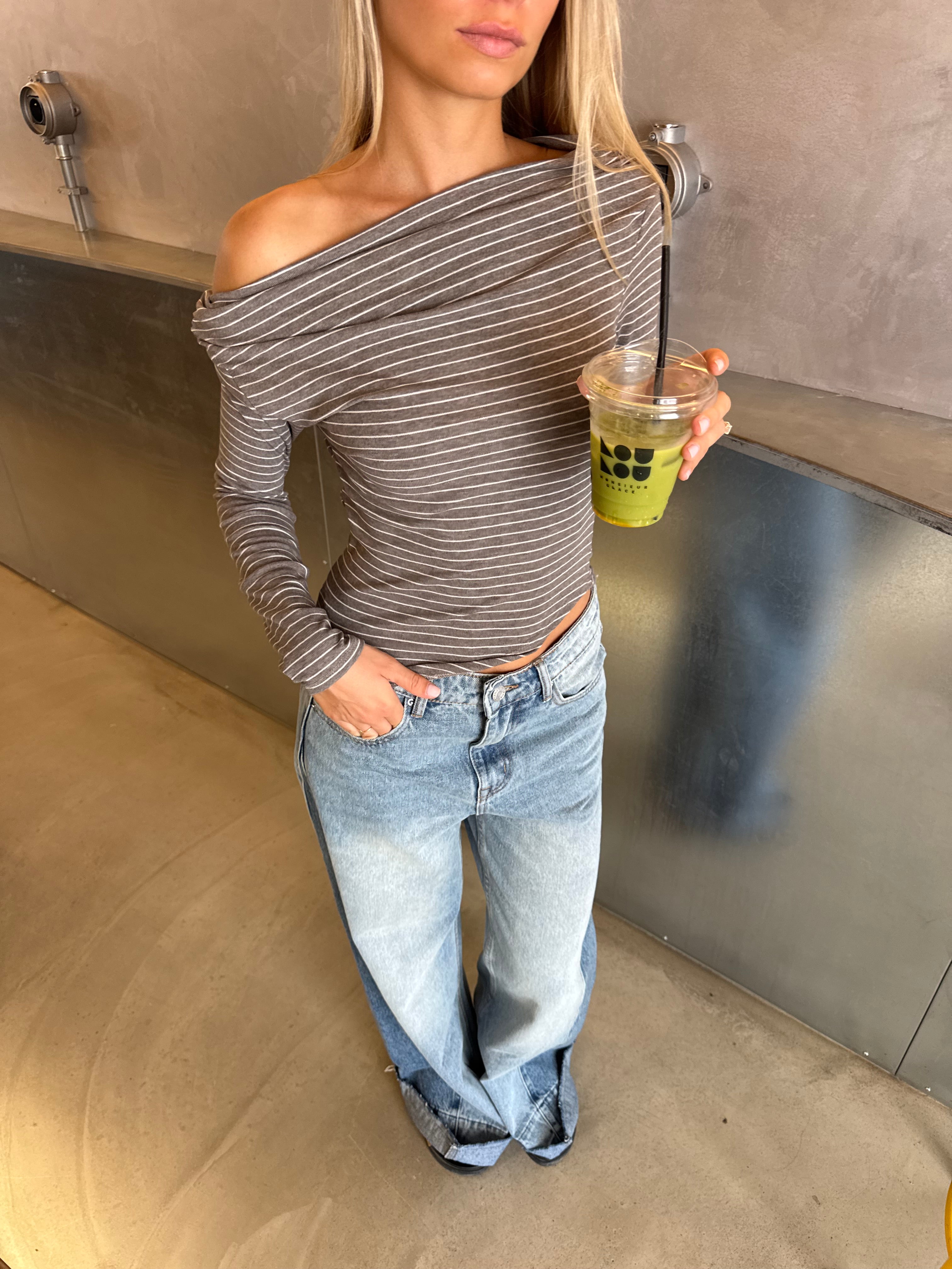 Tina graues Oberteil