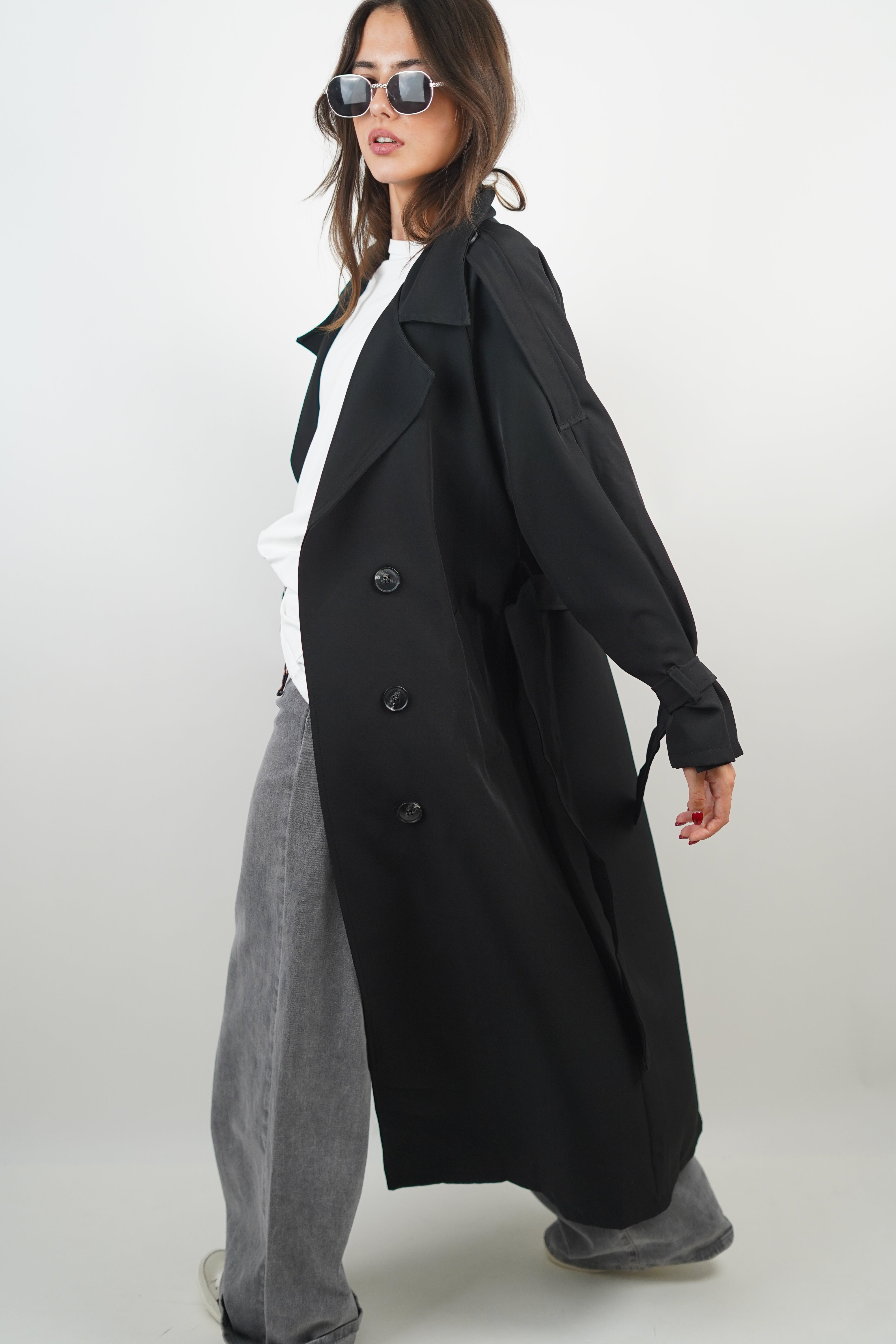 Lola schwarzer Trenchcoat