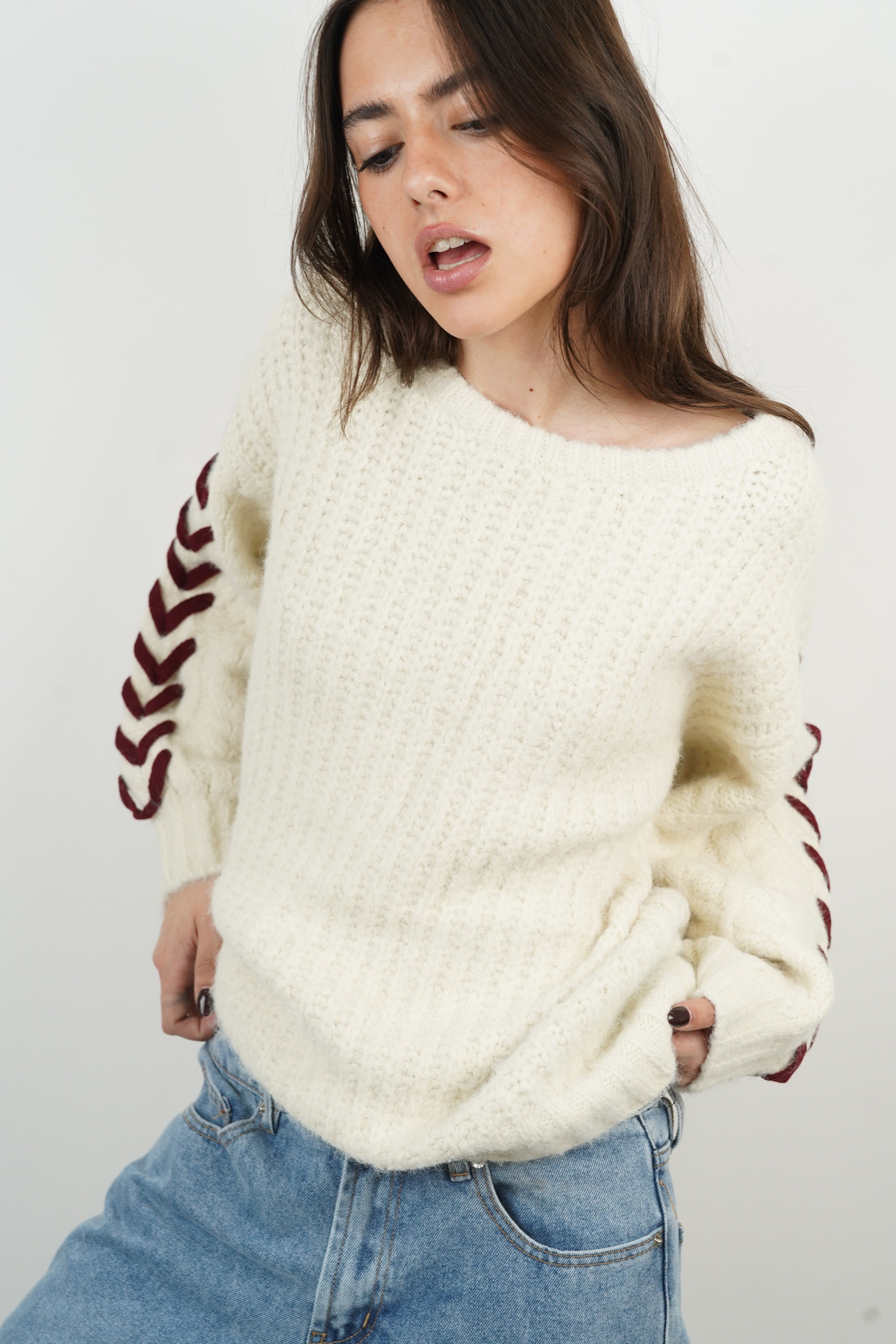 Pull en laine Emma beige