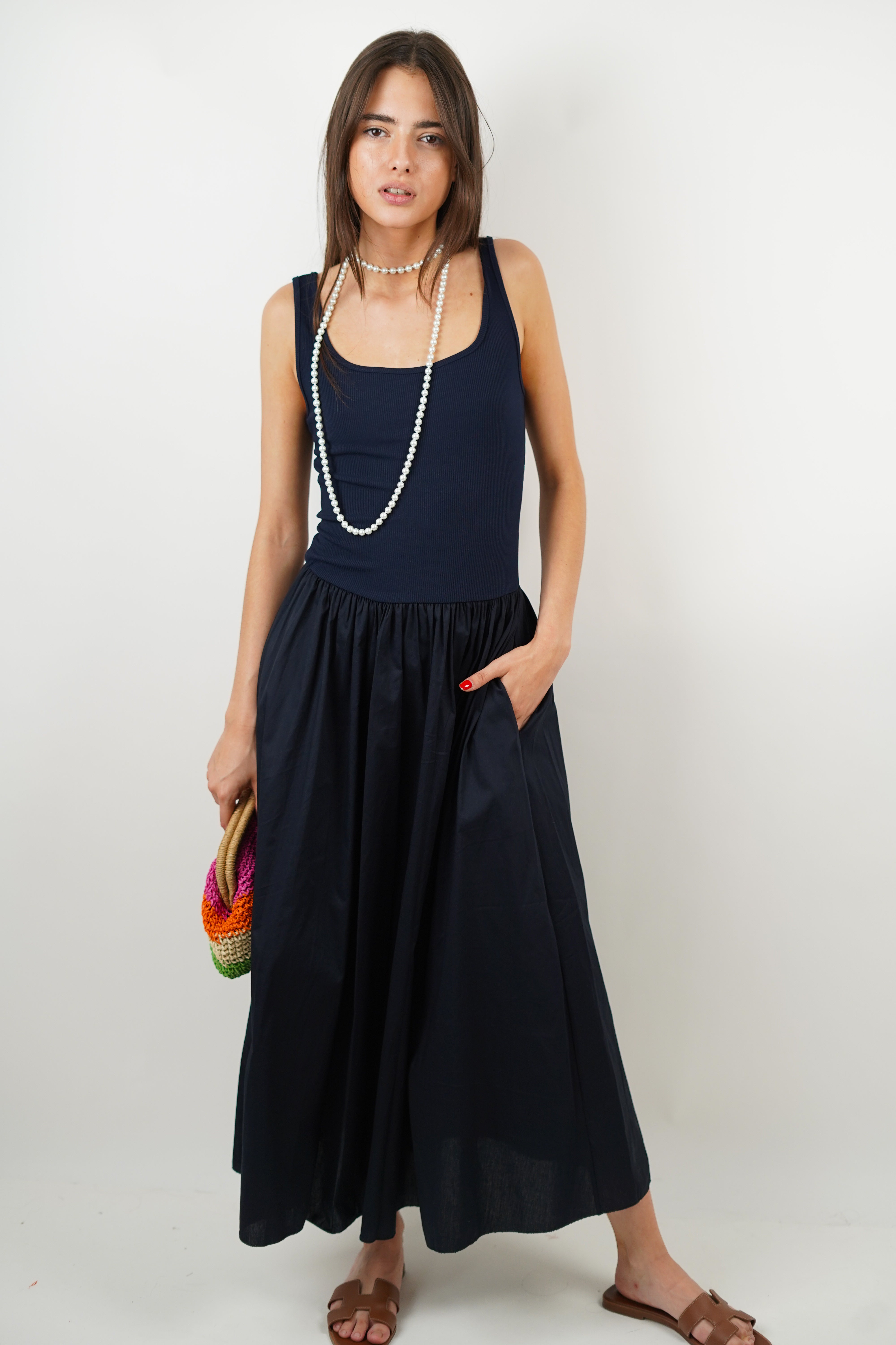 Robe Anais bleue marine