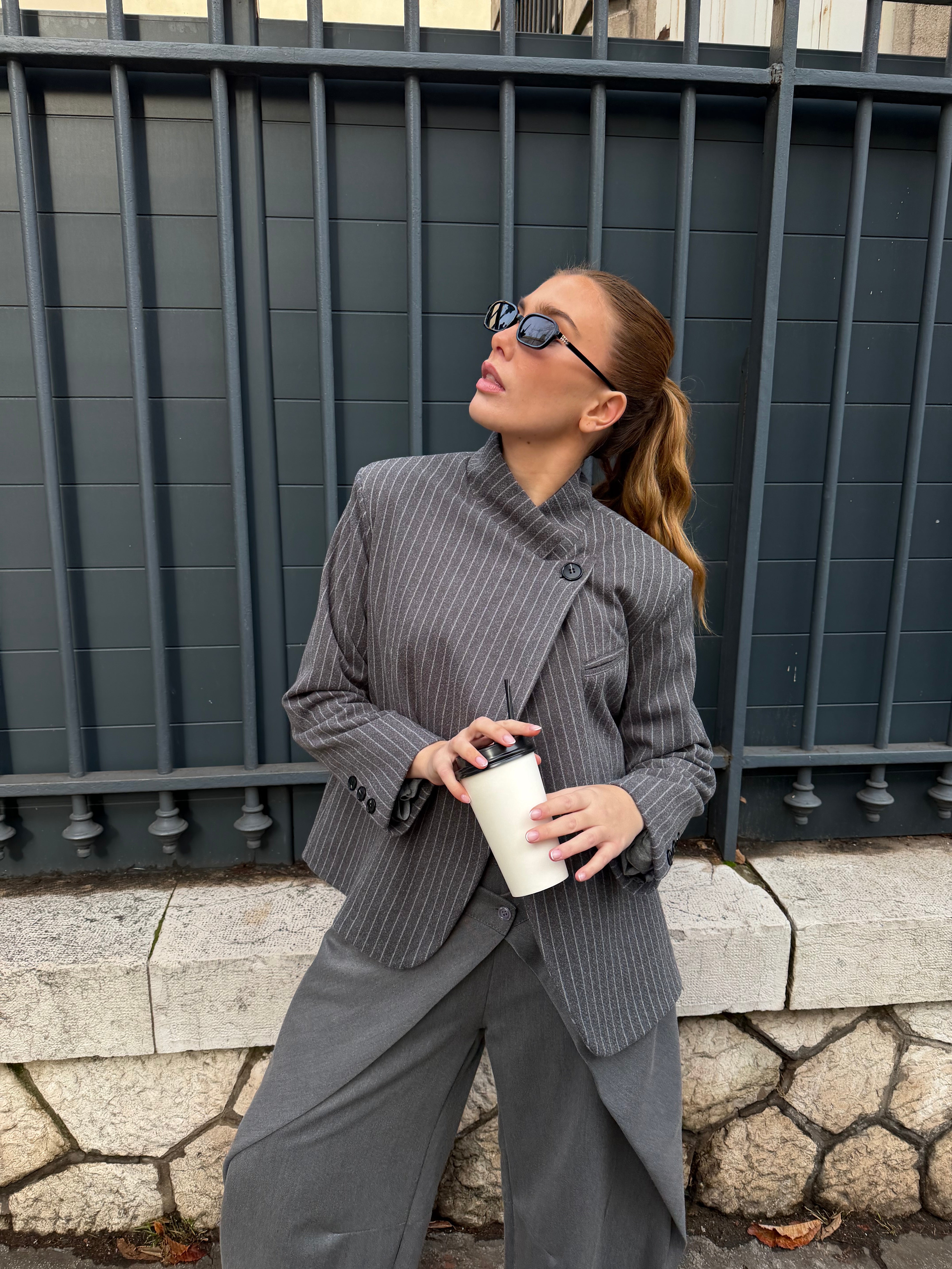 Blazer Naomi gris clair