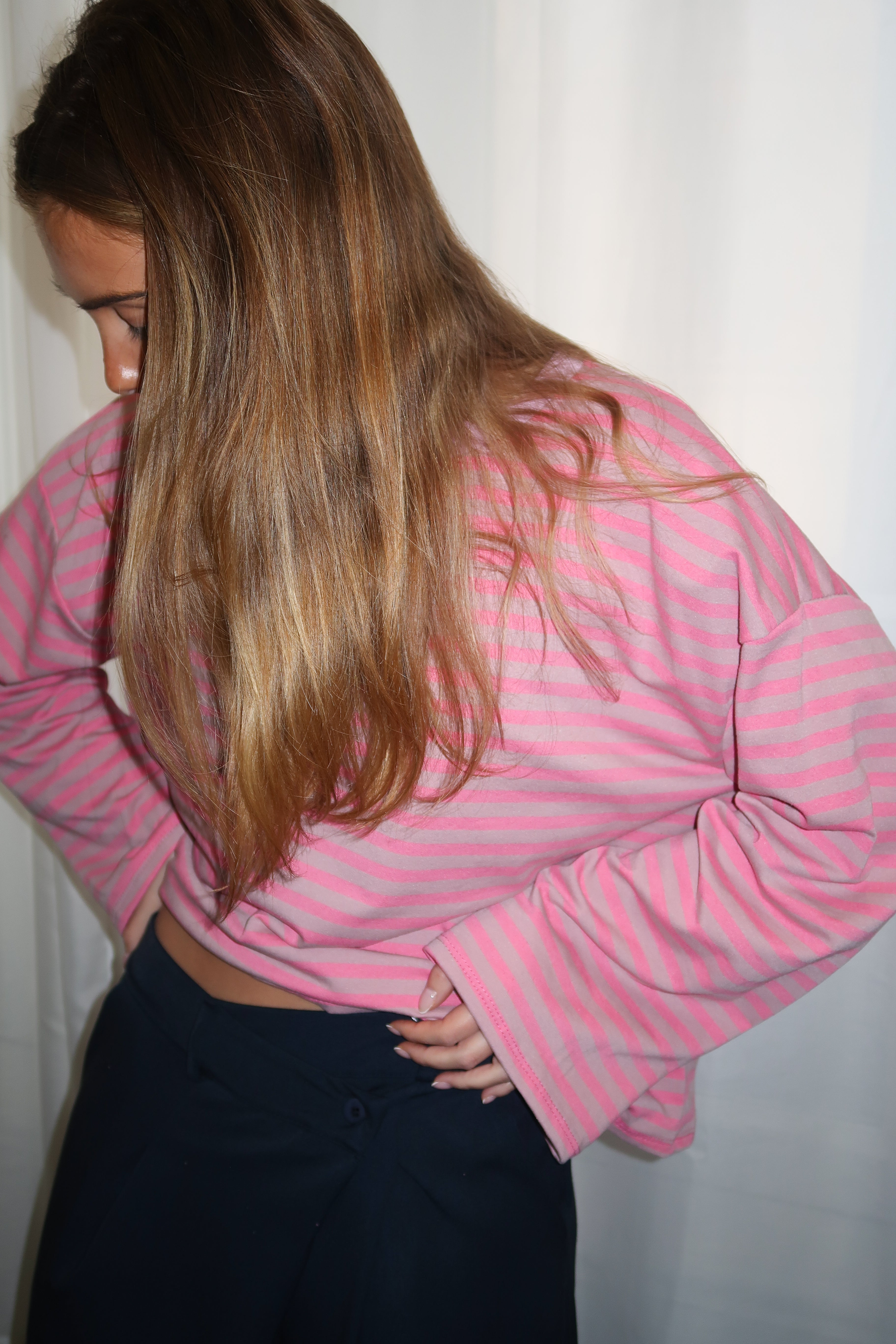 Océane pink and taupe t-shirt