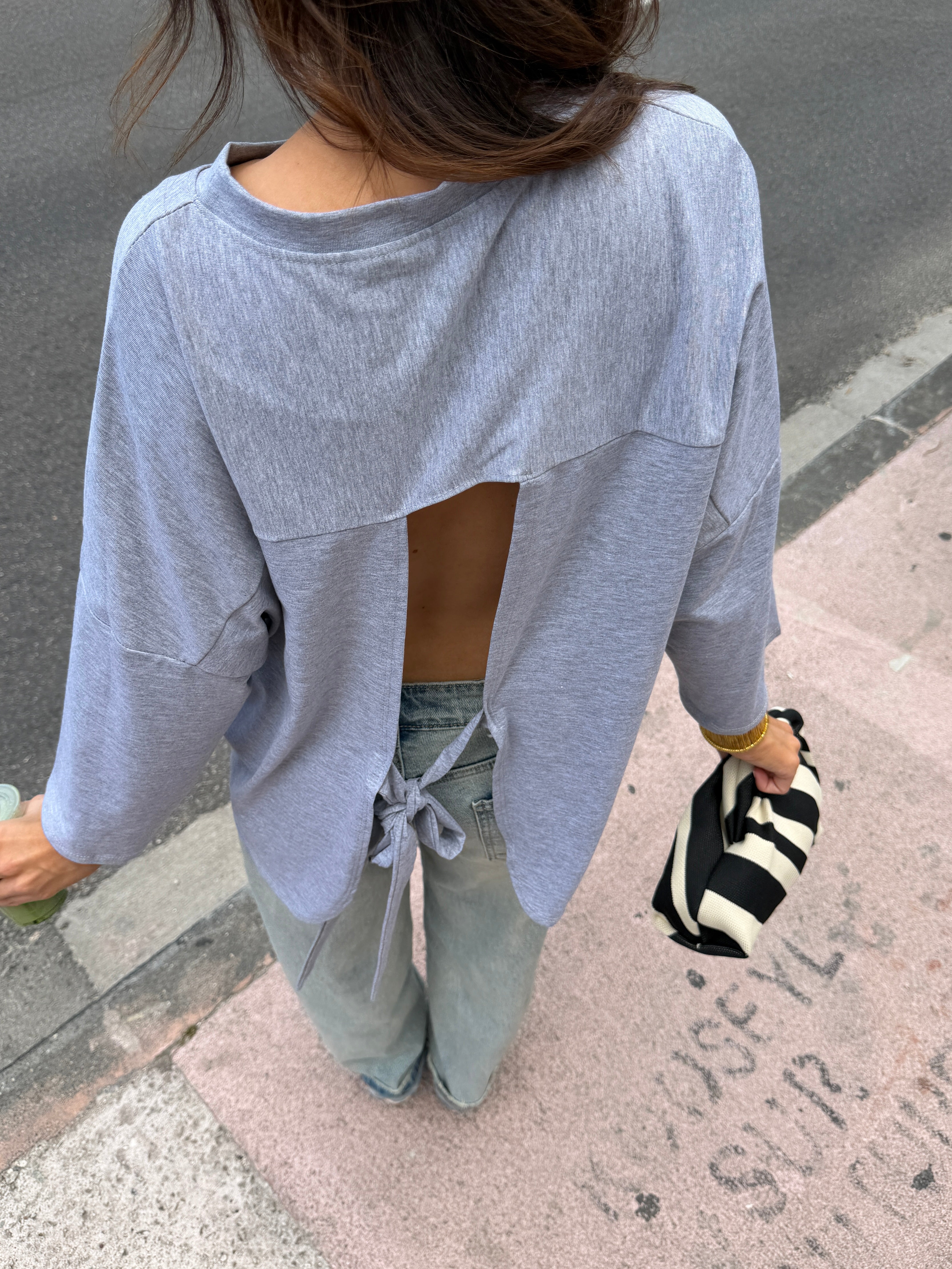 T-shirt Véronique grigio