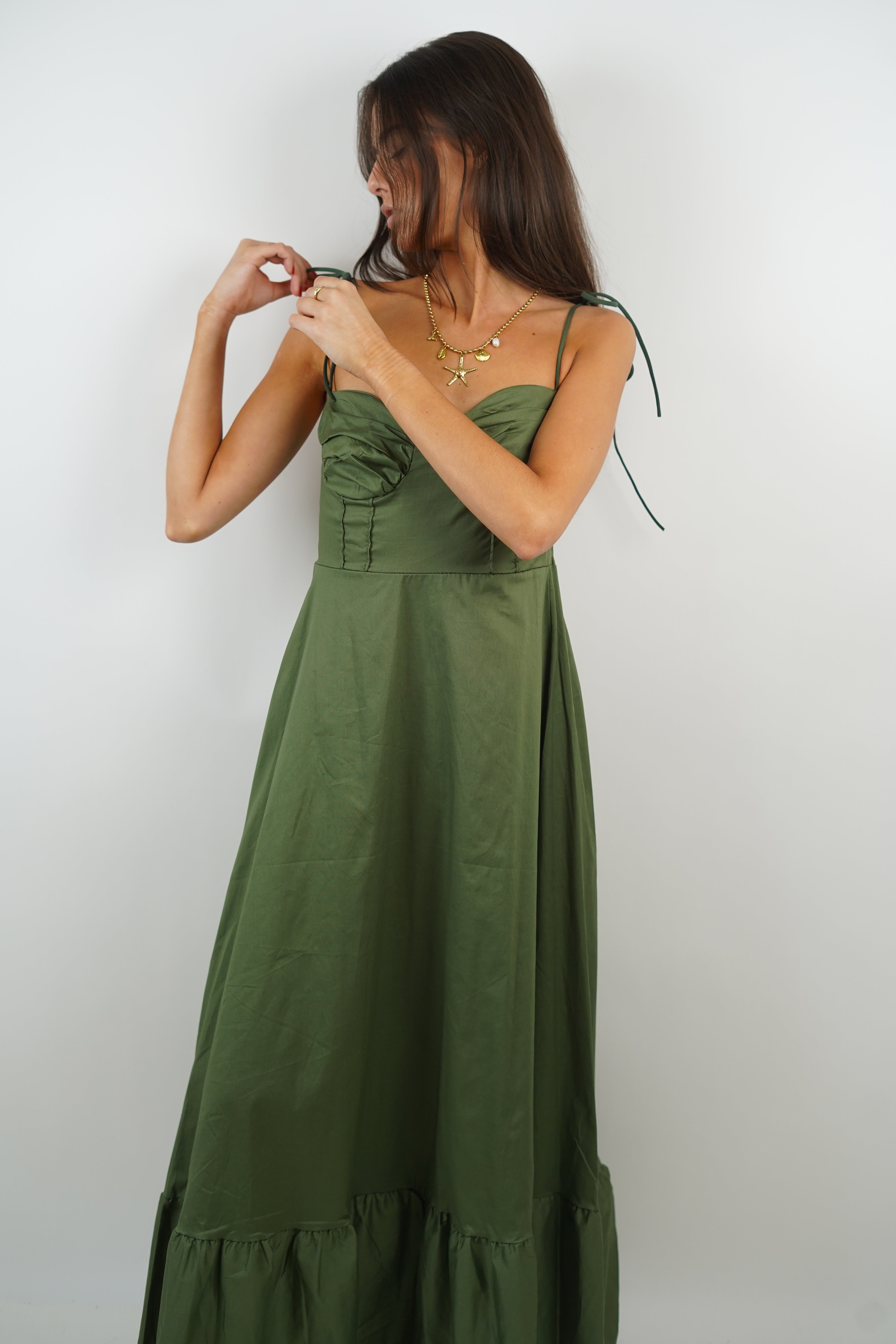 Bella Khaki-Kleid